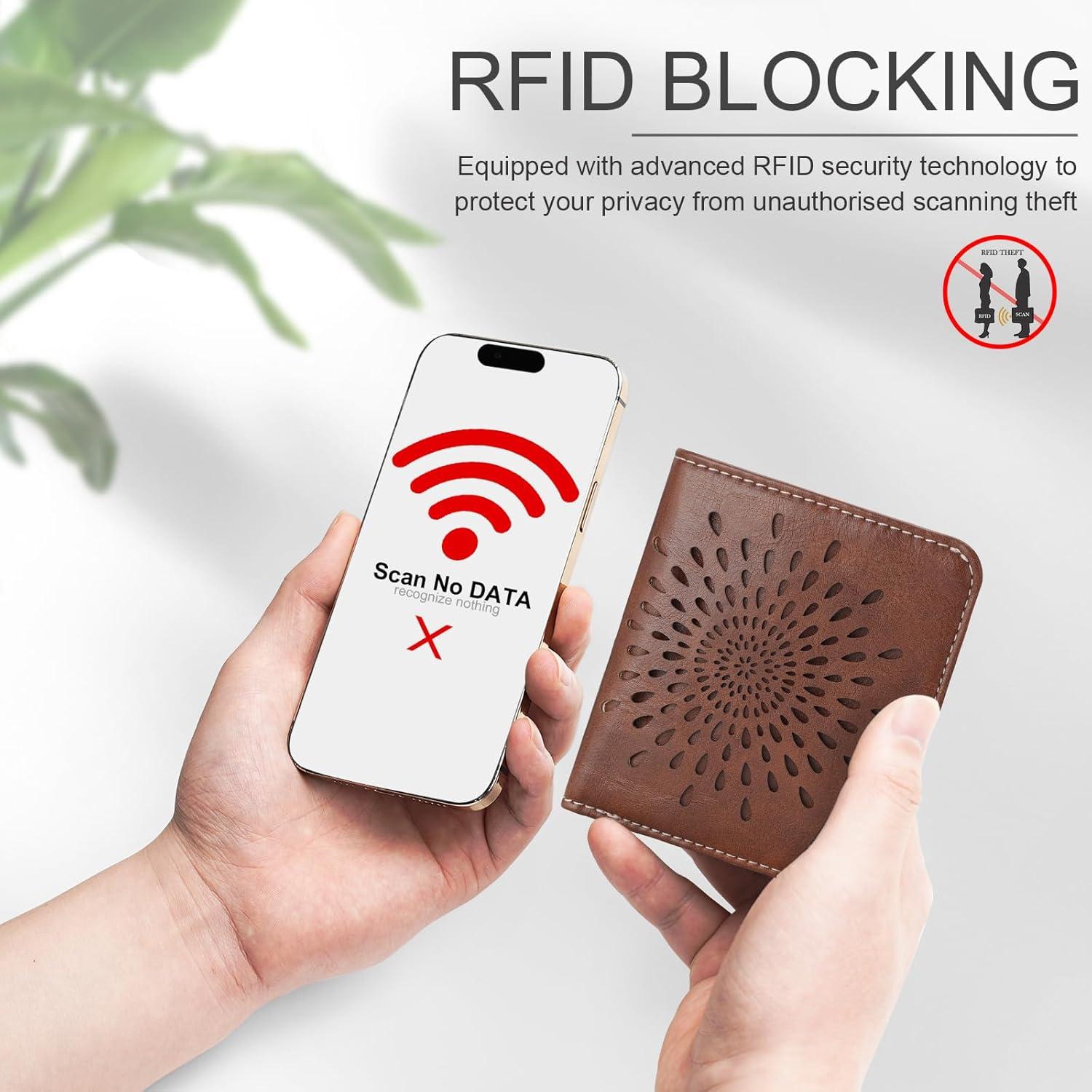 Cartera APHISON Girasol RFID de Cuero para Mujeres