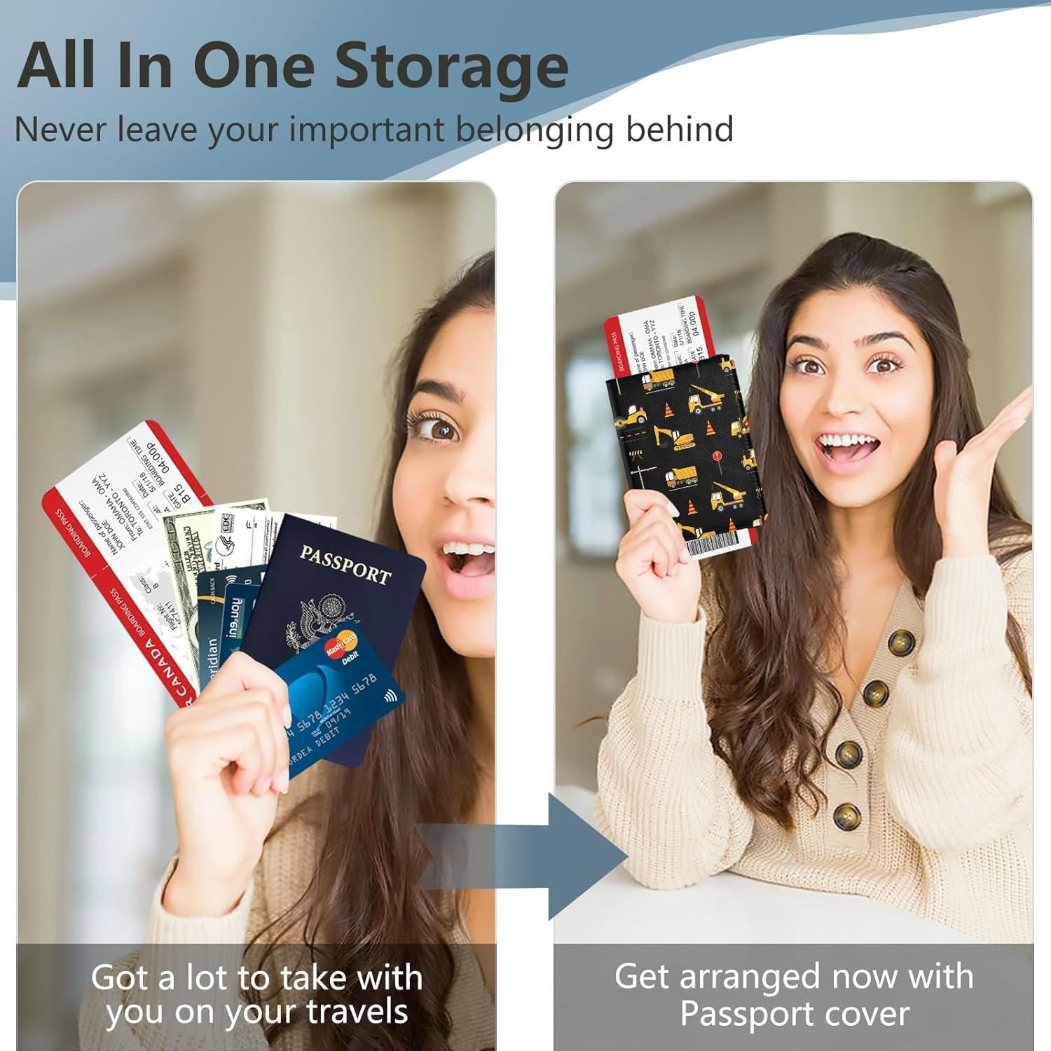 Soporte de Pasaporte y Tarjeta de Vacunas Linqin 2-en-1