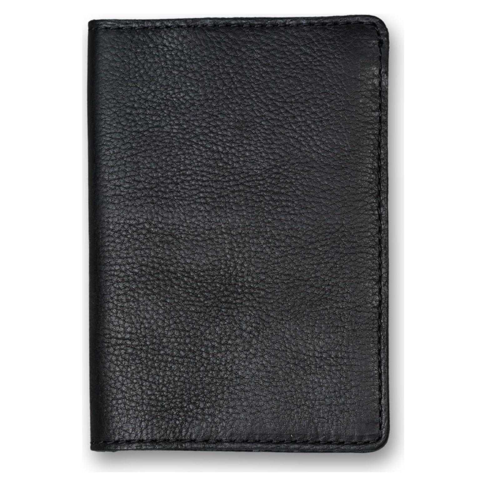 Portadocumentos de Pasaporte de Cuero DeKalb Negro Carbón