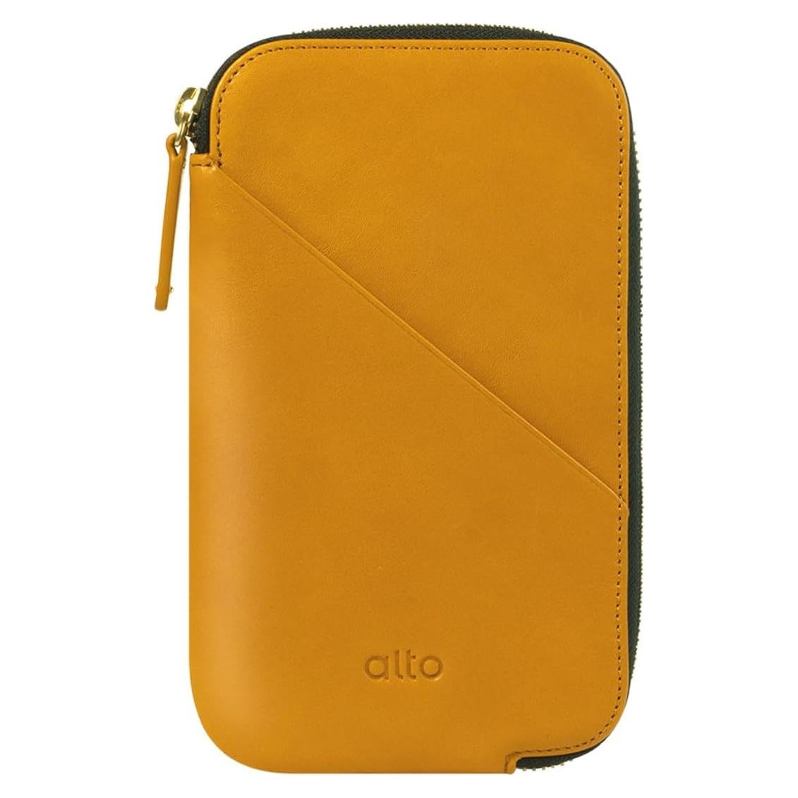 Billetera de Viaje Alto de Cuero Italiano para Teléfonos hasta 17.3 cm