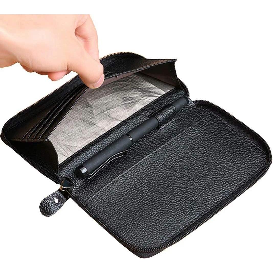 Billetera de Pasaporte de Cuero Genuino QAZSE con Bloqueo RFID