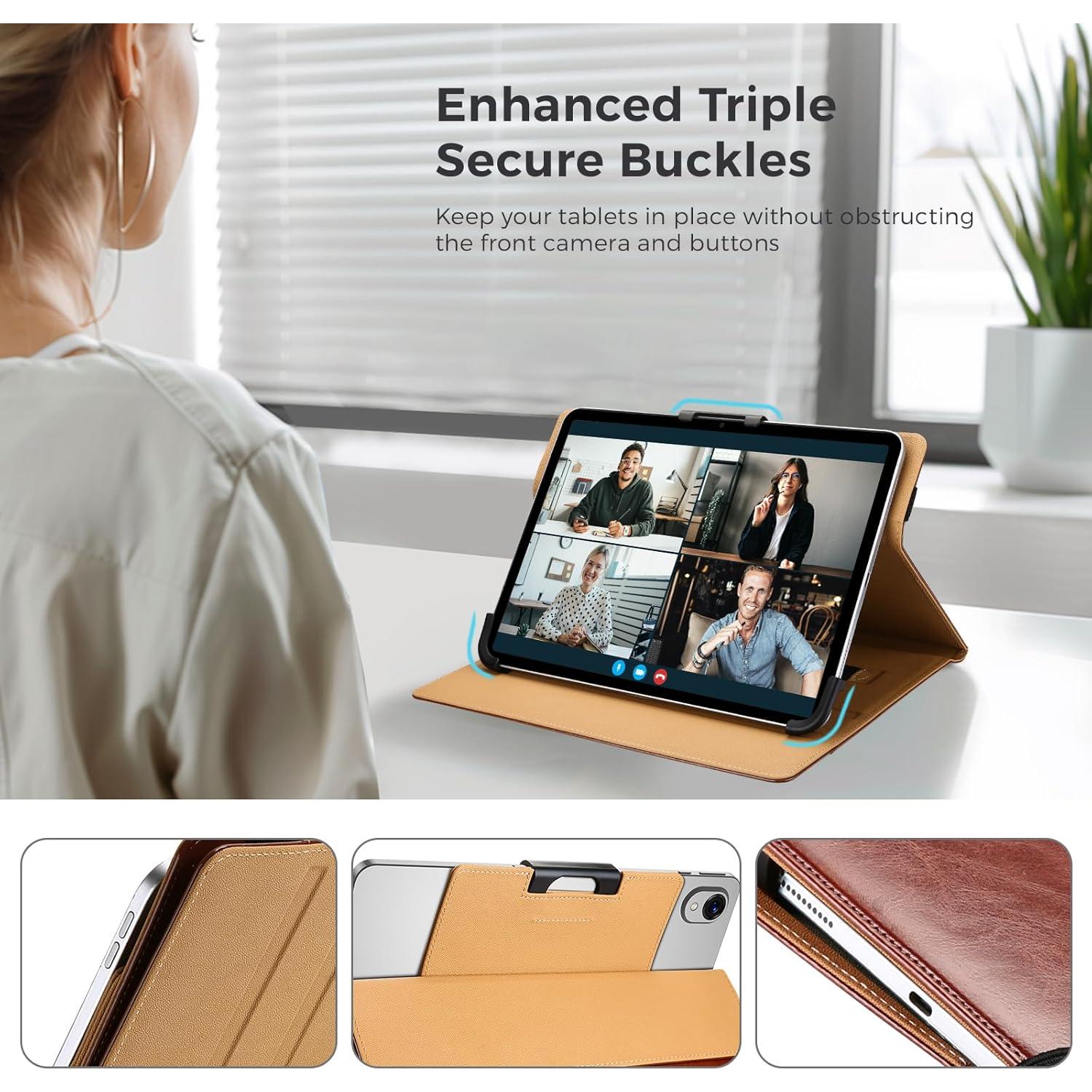 Funda Universal ProCase para Tabletas 9-11" Cuero Marrón