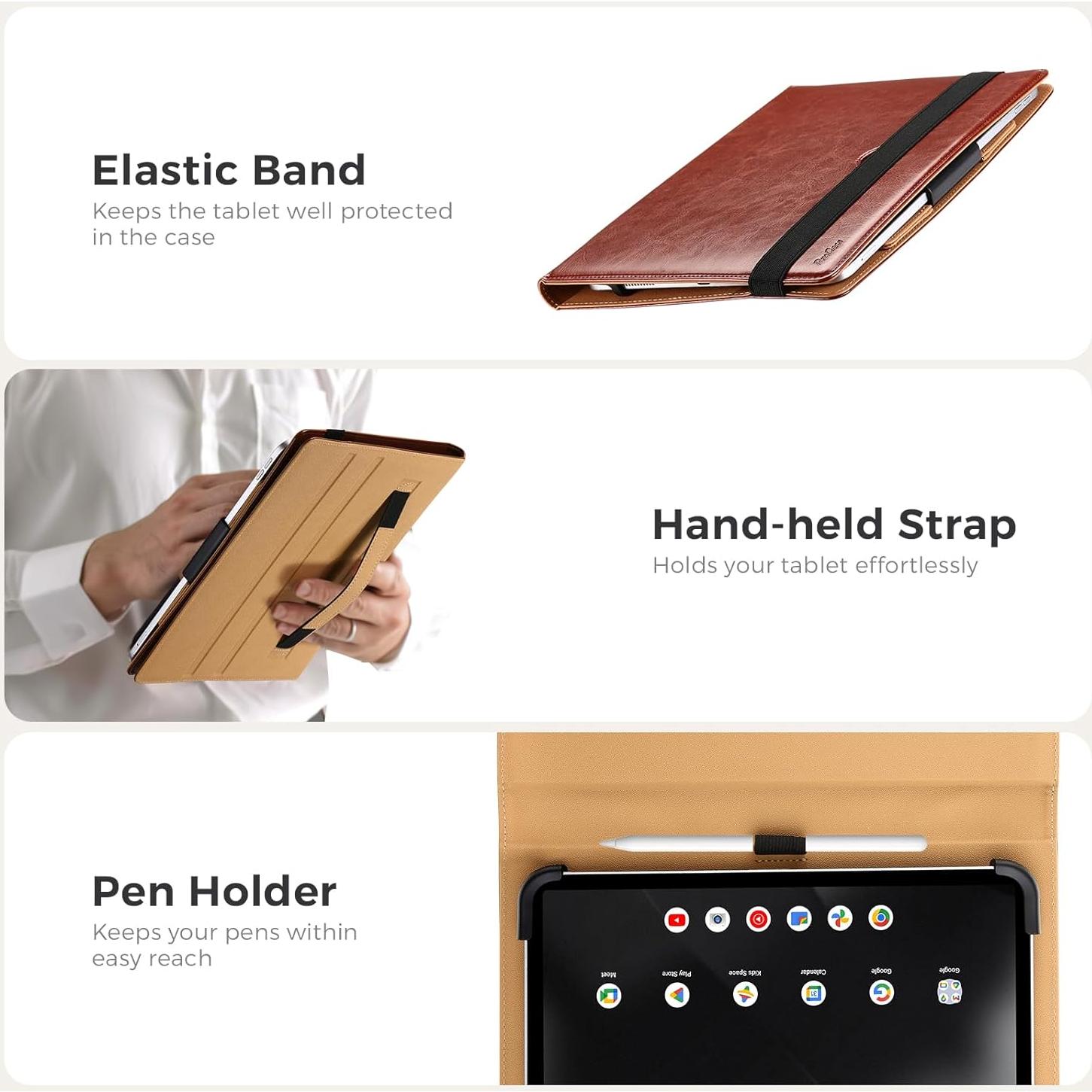 Funda Universal ProCase para Tabletas 9-11" Cuero Marrón