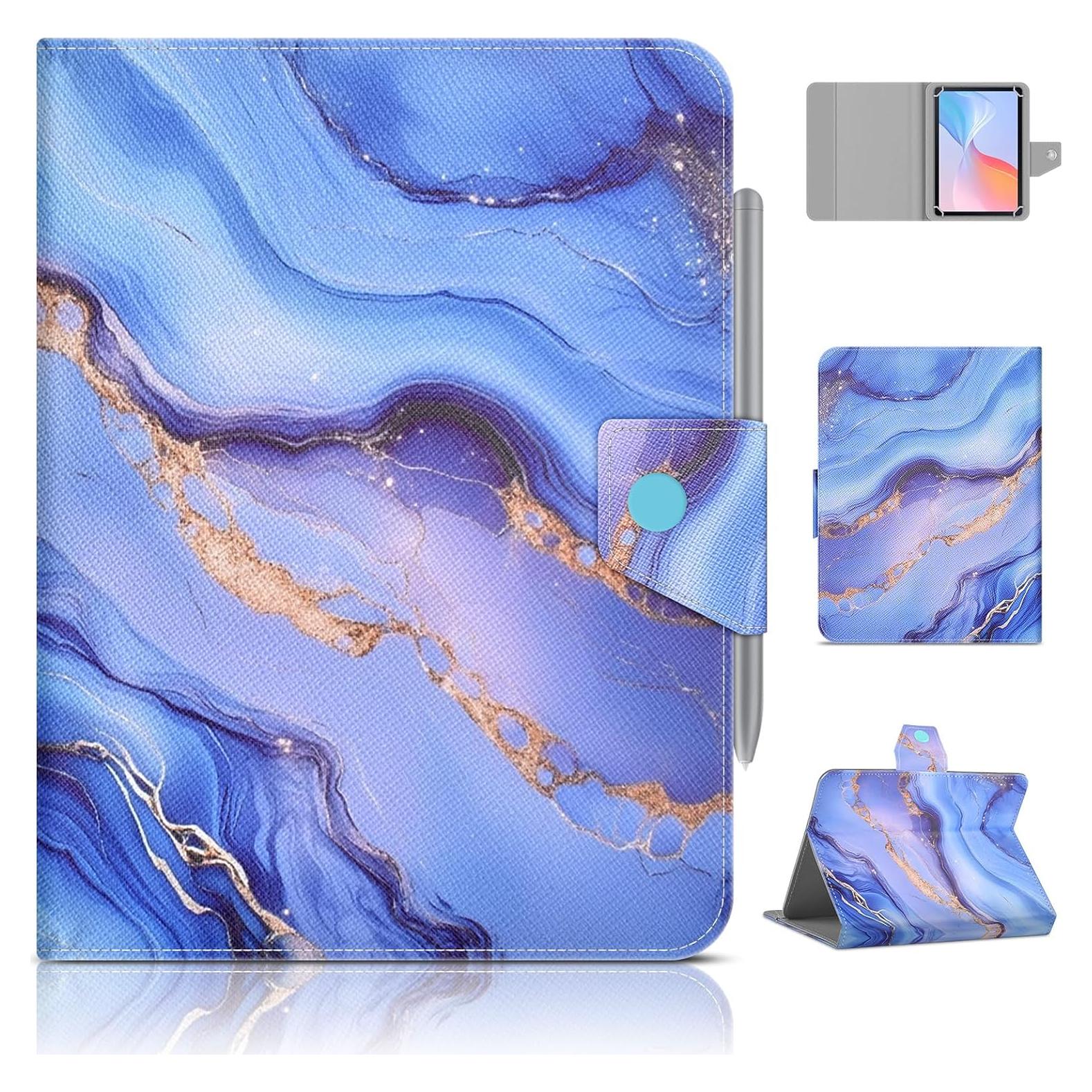 Funda Universal para Tableta 8-8.9" DETUOSI Cuero PU Azul