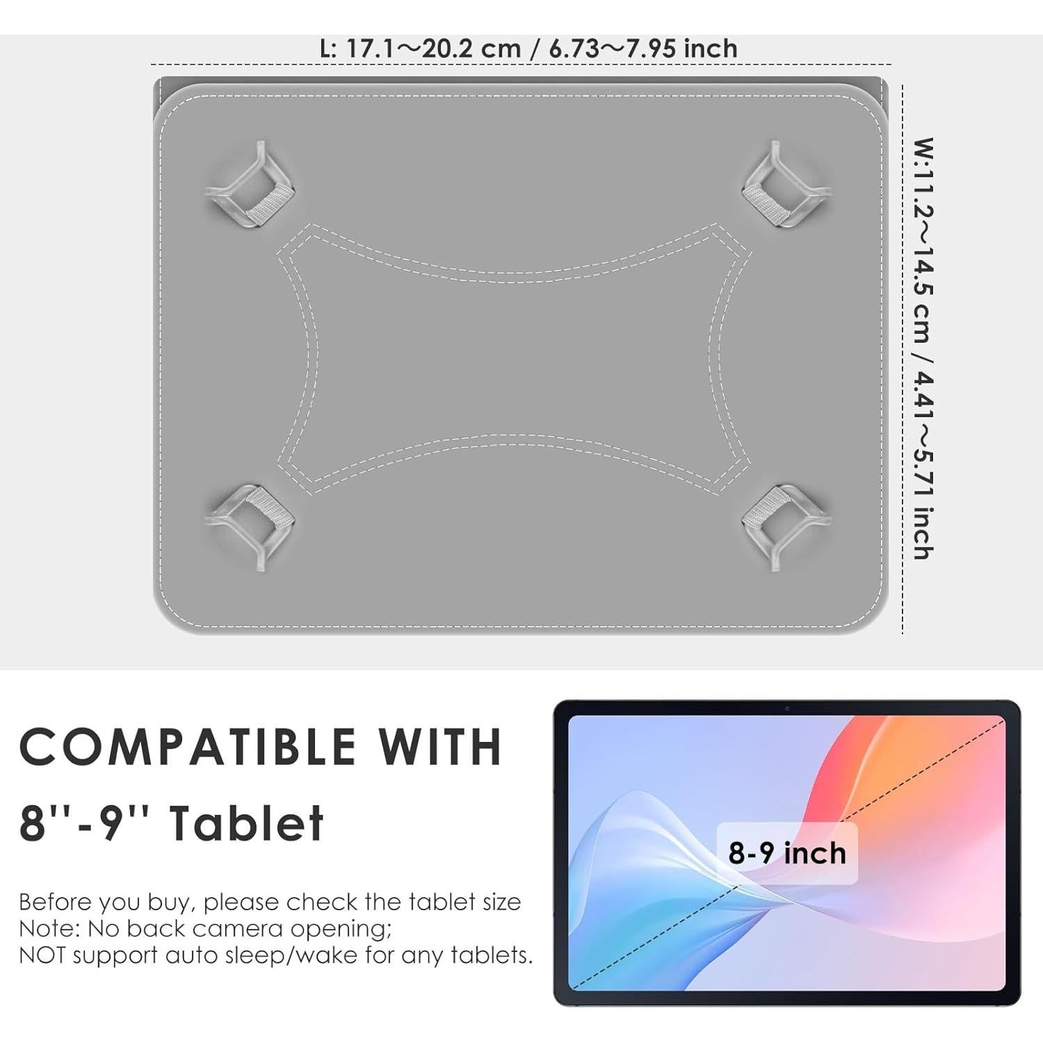 Funda Universal para Tableta 8-8.9" DETUOSI Cuero PU Azul