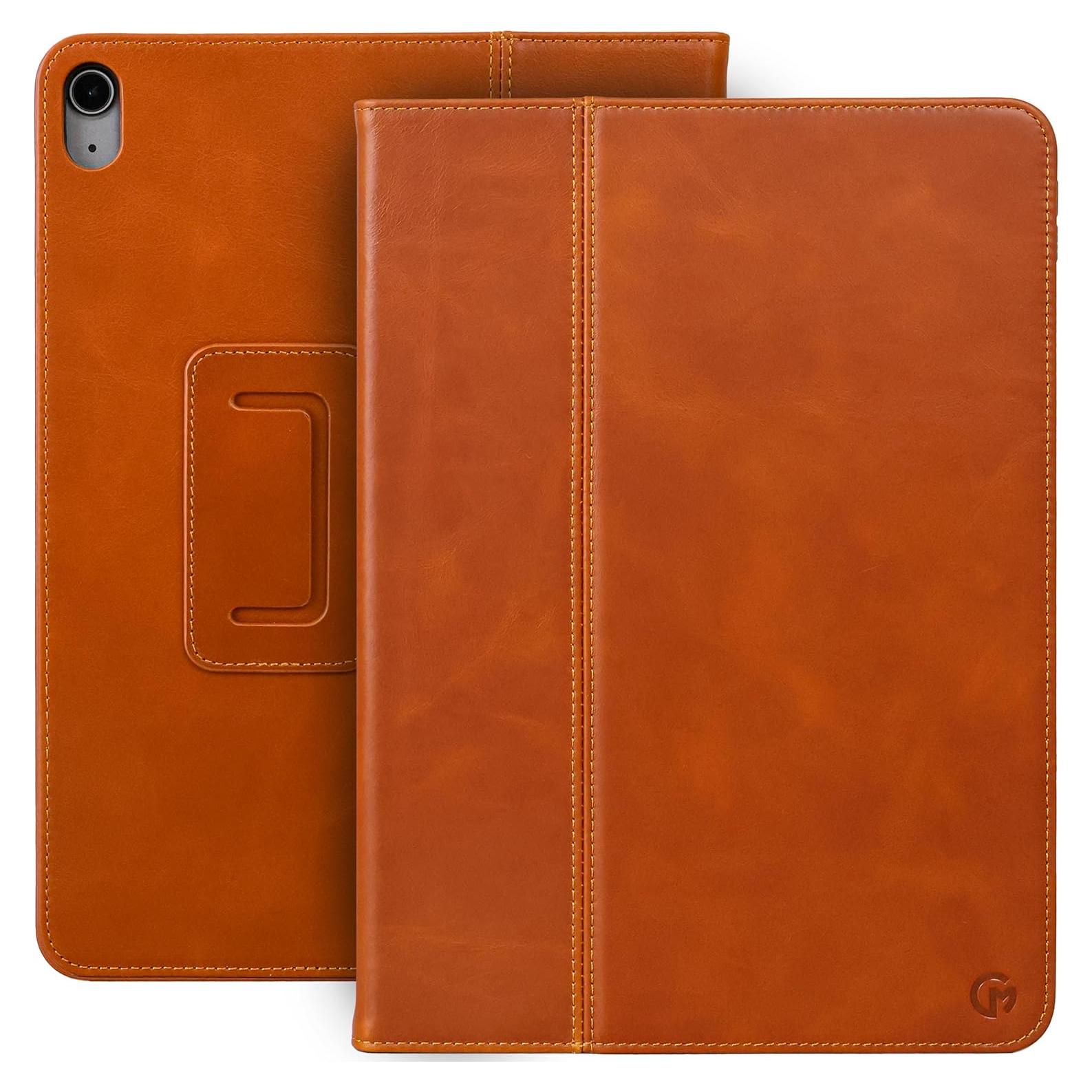 Funda de Cuero Real Casemade para iPad Air 10.9" M3/M2 - Marrón Claro