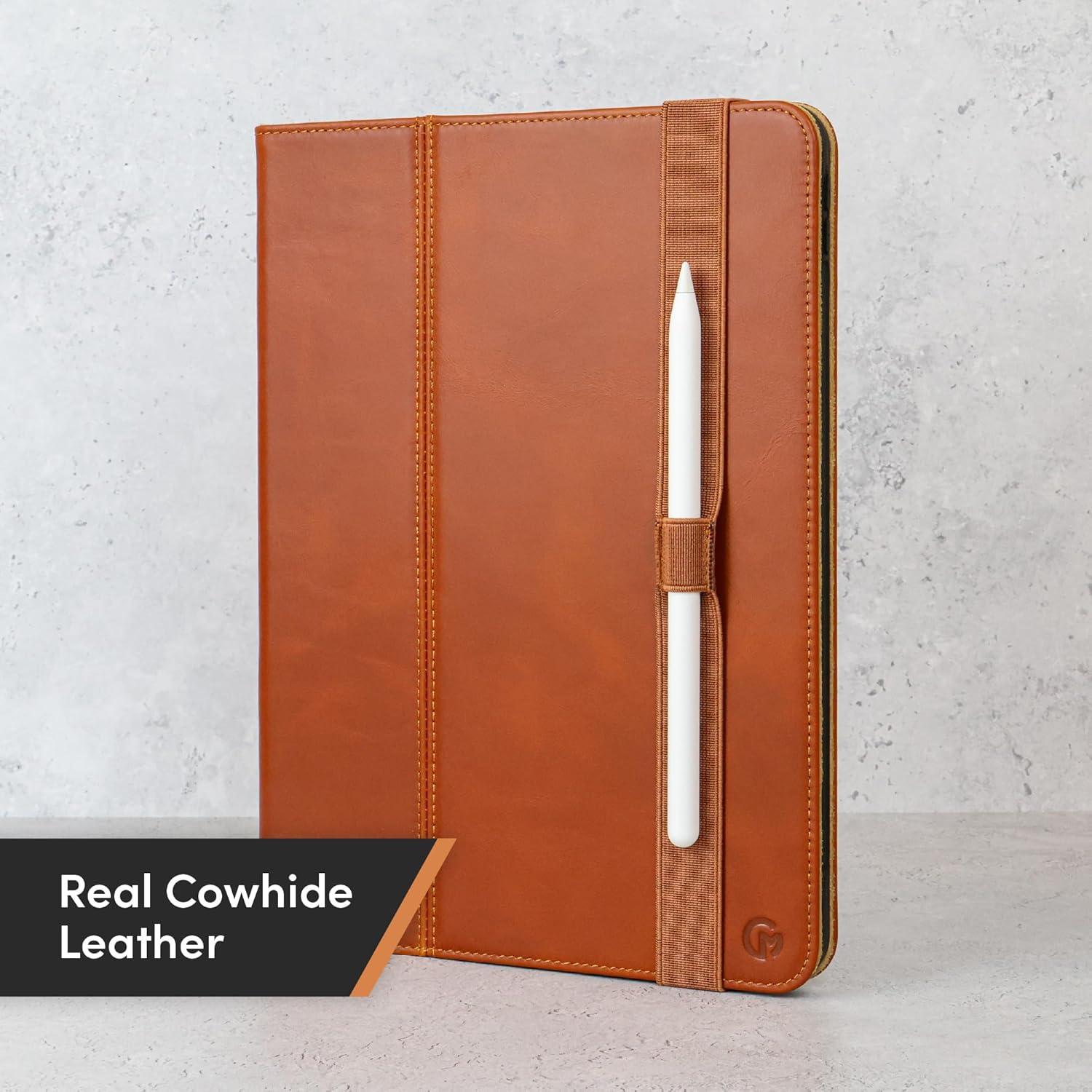 Funda de Cuero Real Casemade para iPad Air 10.9" M3/M2 - Marrón Claro