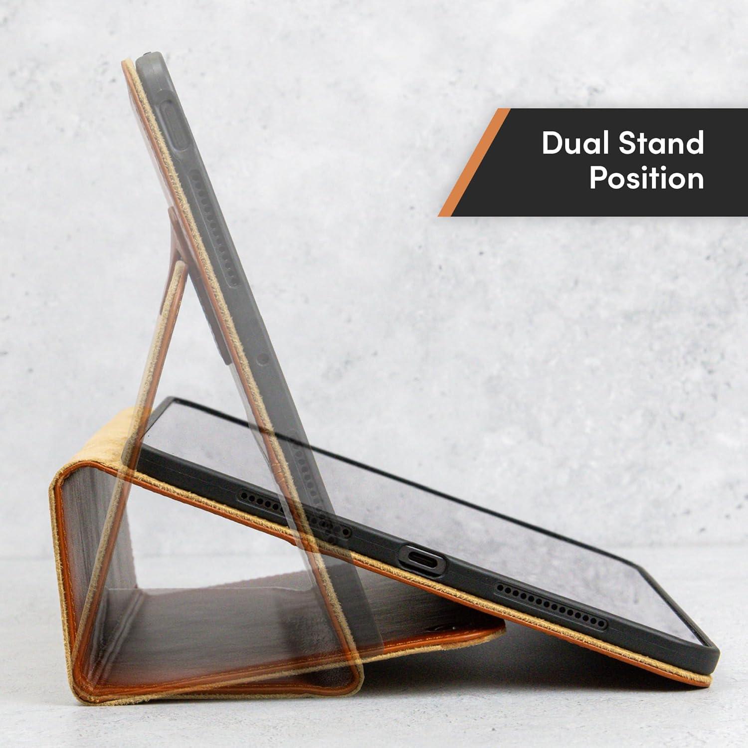 Funda de Cuero Real Casemade para iPad Air 10.9" M3/M2 - Marrón Claro