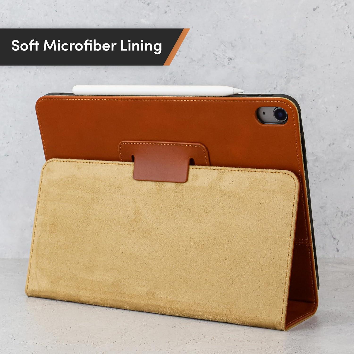 Funda de Cuero Real Casemade para iPad Air 10.9" M3/M2 - Marrón Claro