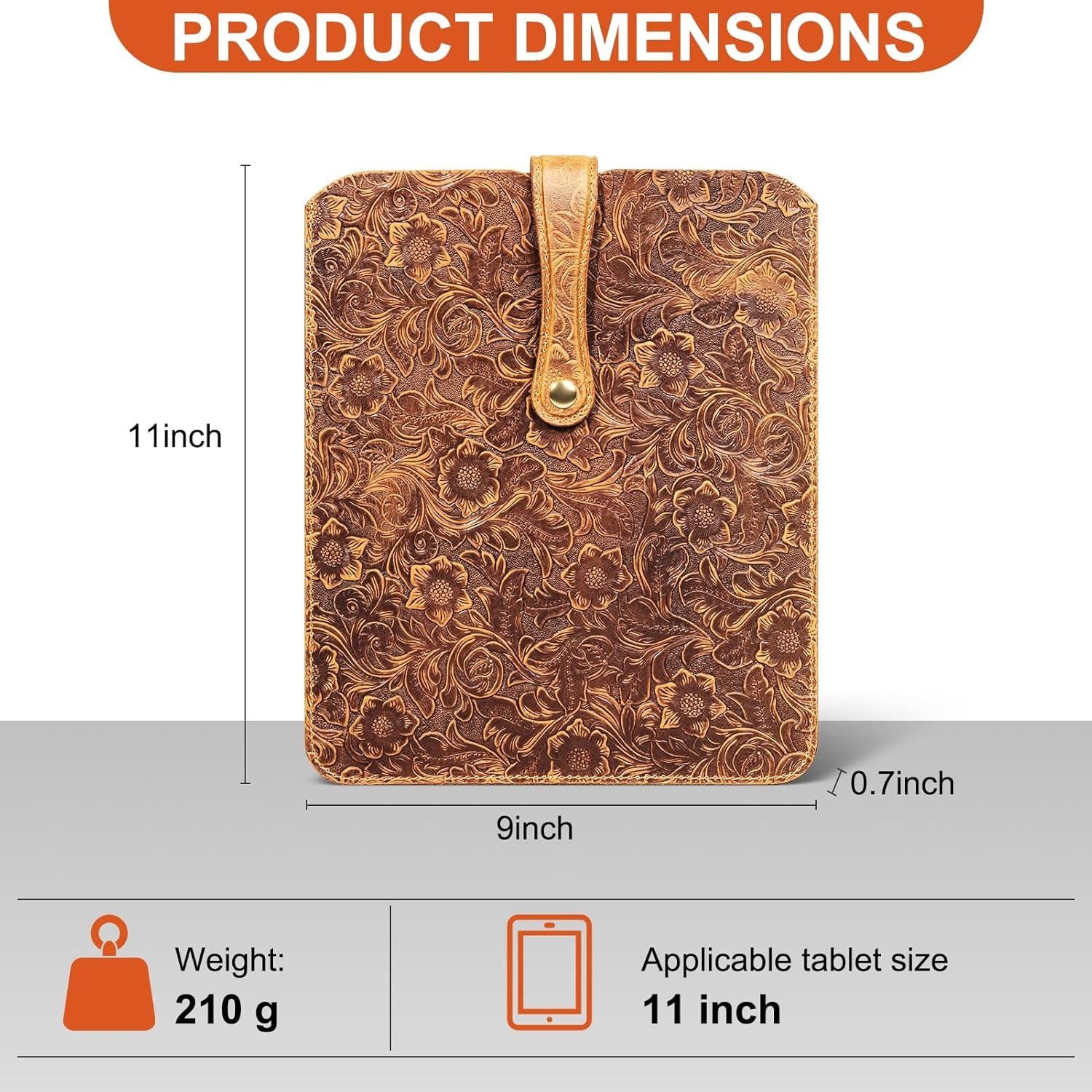 Funda de cuero RMAWRAD para iPad Pro 11" y Galaxy Tab S9