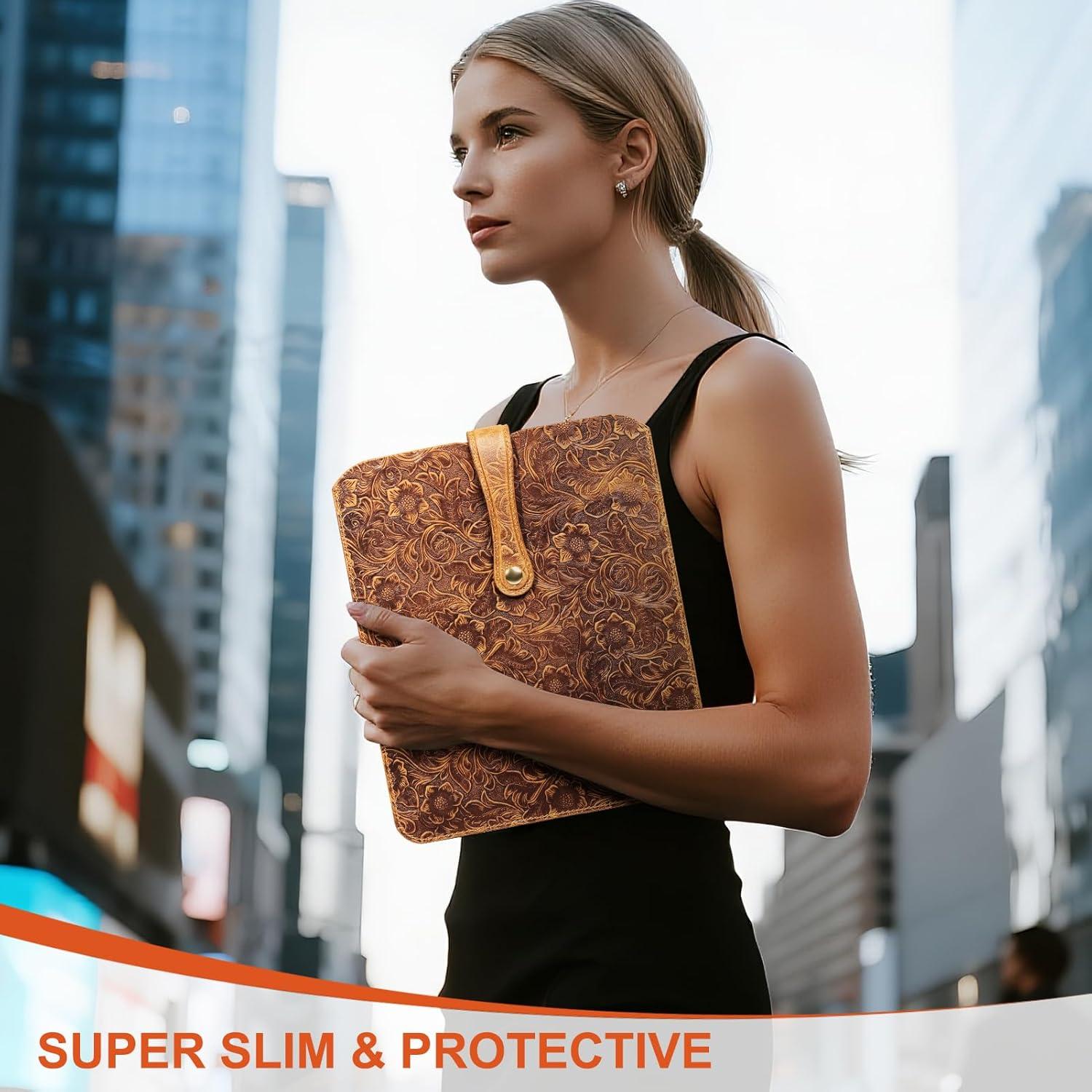 Funda de cuero RMAWRAD para iPad Pro 11" y Galaxy Tab S9