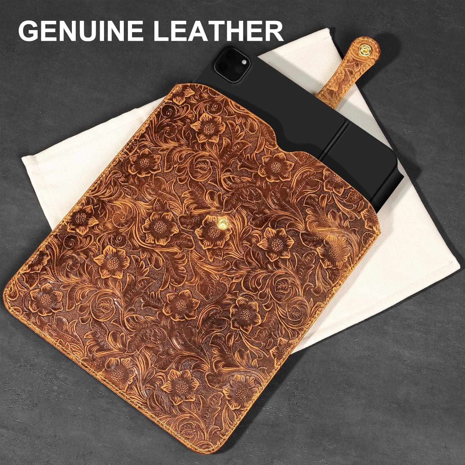 Funda de cuero RMAWRAD para iPad Pro 11" y Galaxy Tab S9