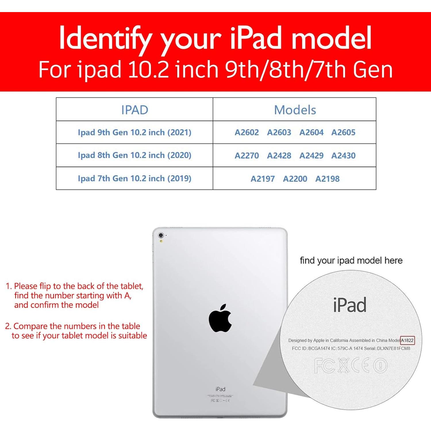 Funda de cuero genuino para iPad 10.2" 9ª/8ª/7ª gen 2021/2020/2019