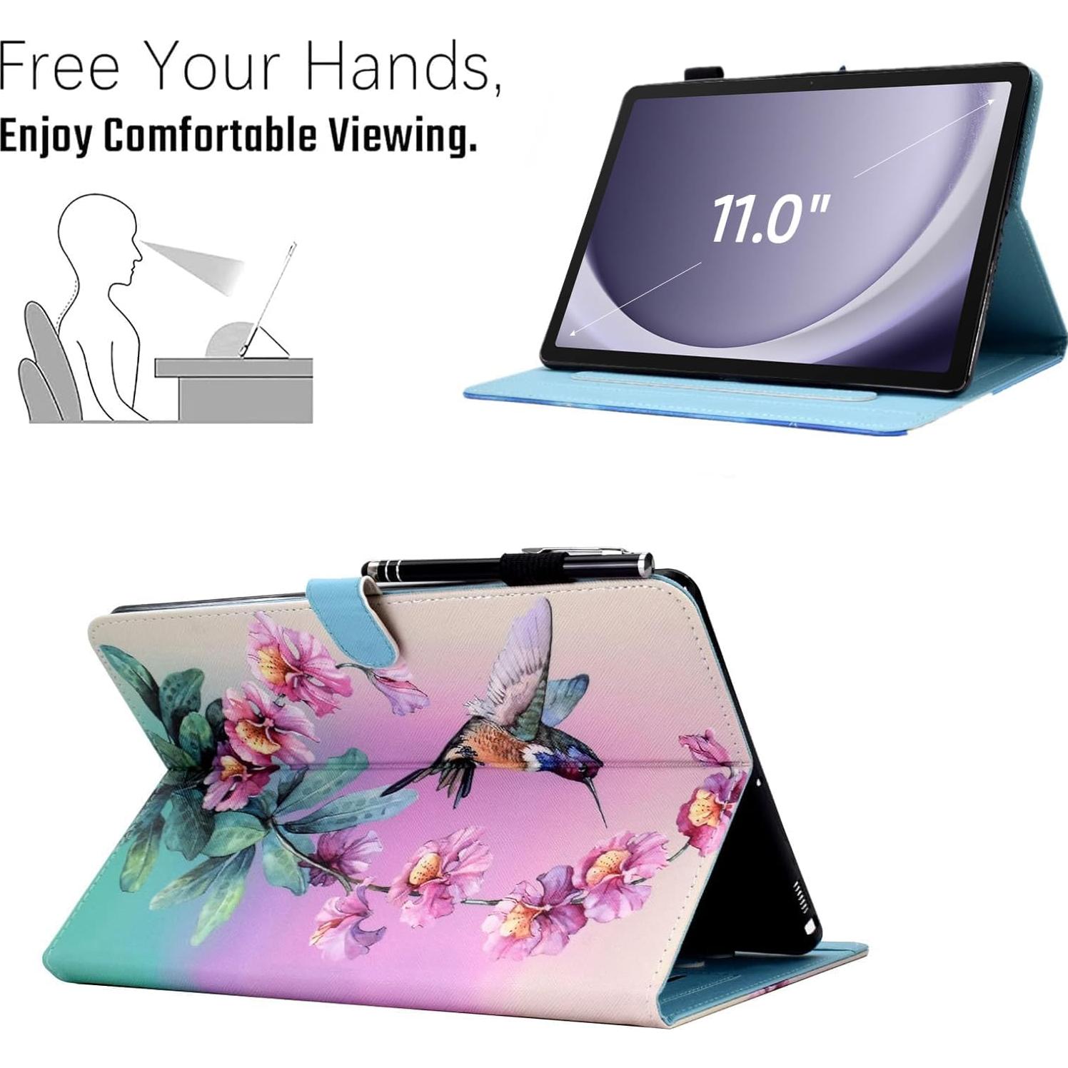 Funda KEROM para Galaxy Tab A9 Plus 11" 2024 - Cuero PU