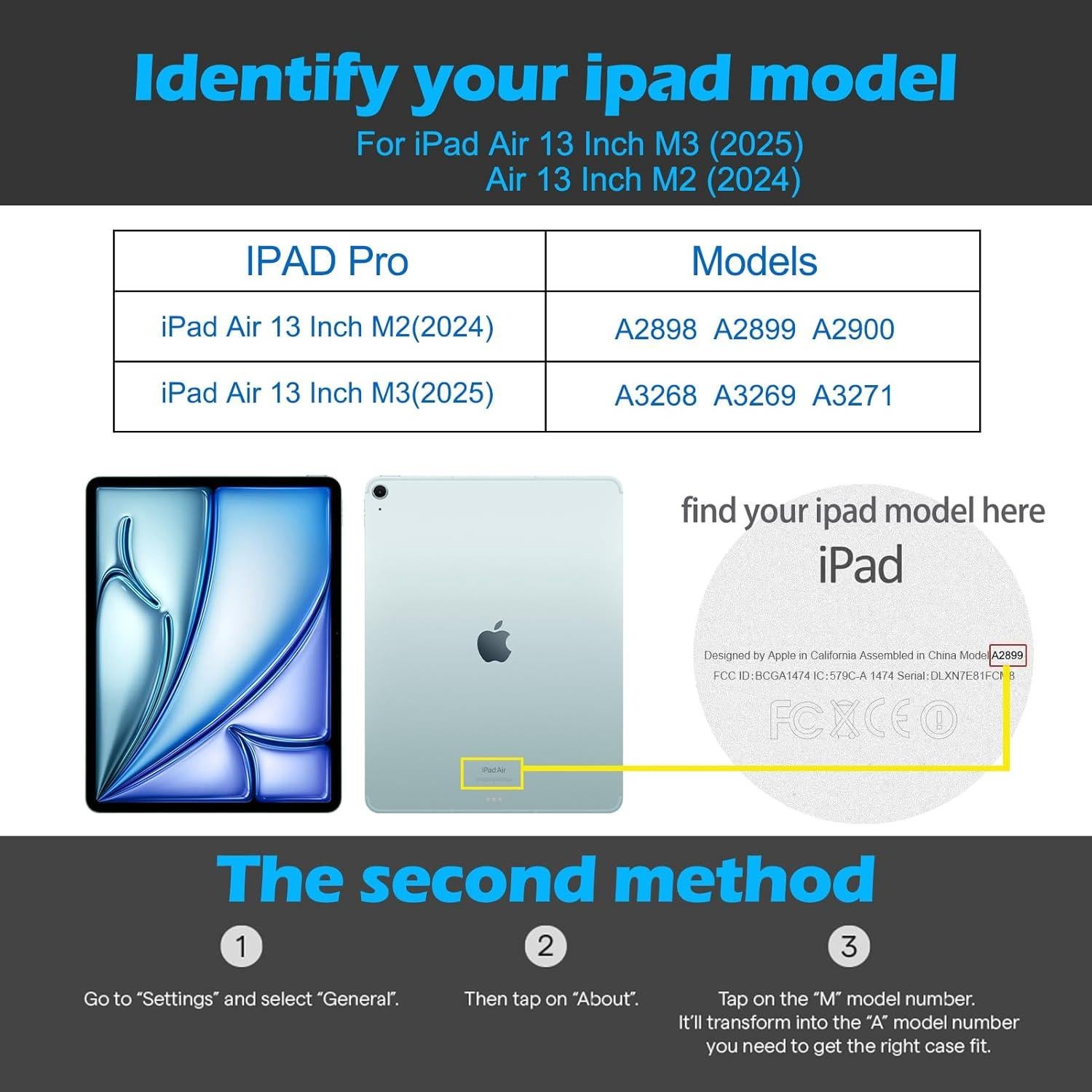 Funda de Cuero Genuino Gexmil para iPad Air 13" M3/M2 2024/2025