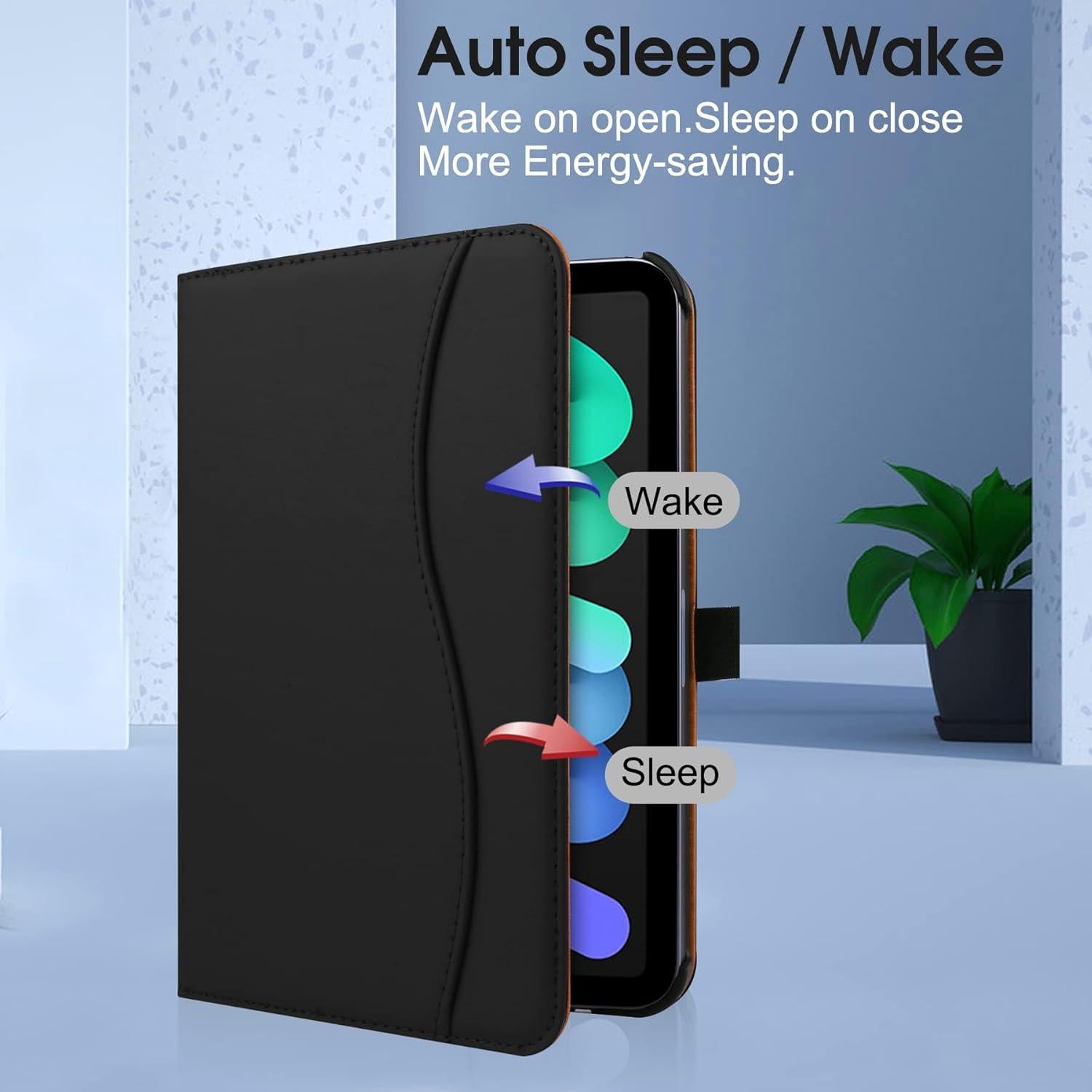 Funda de Folio para iPad Mini 7/6 FANRTE 8.3" Negra