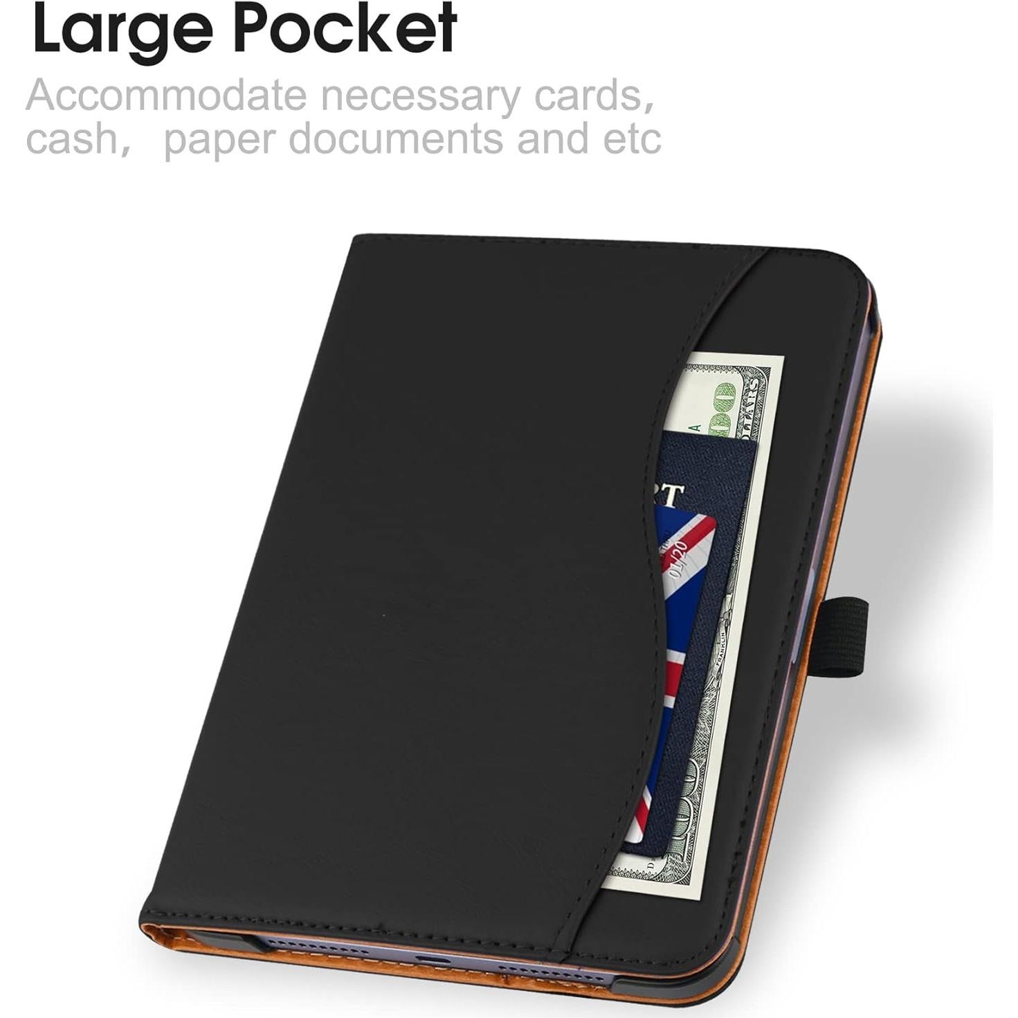 Funda de Folio para iPad Mini 7/6 FANRTE 8.3" Negra