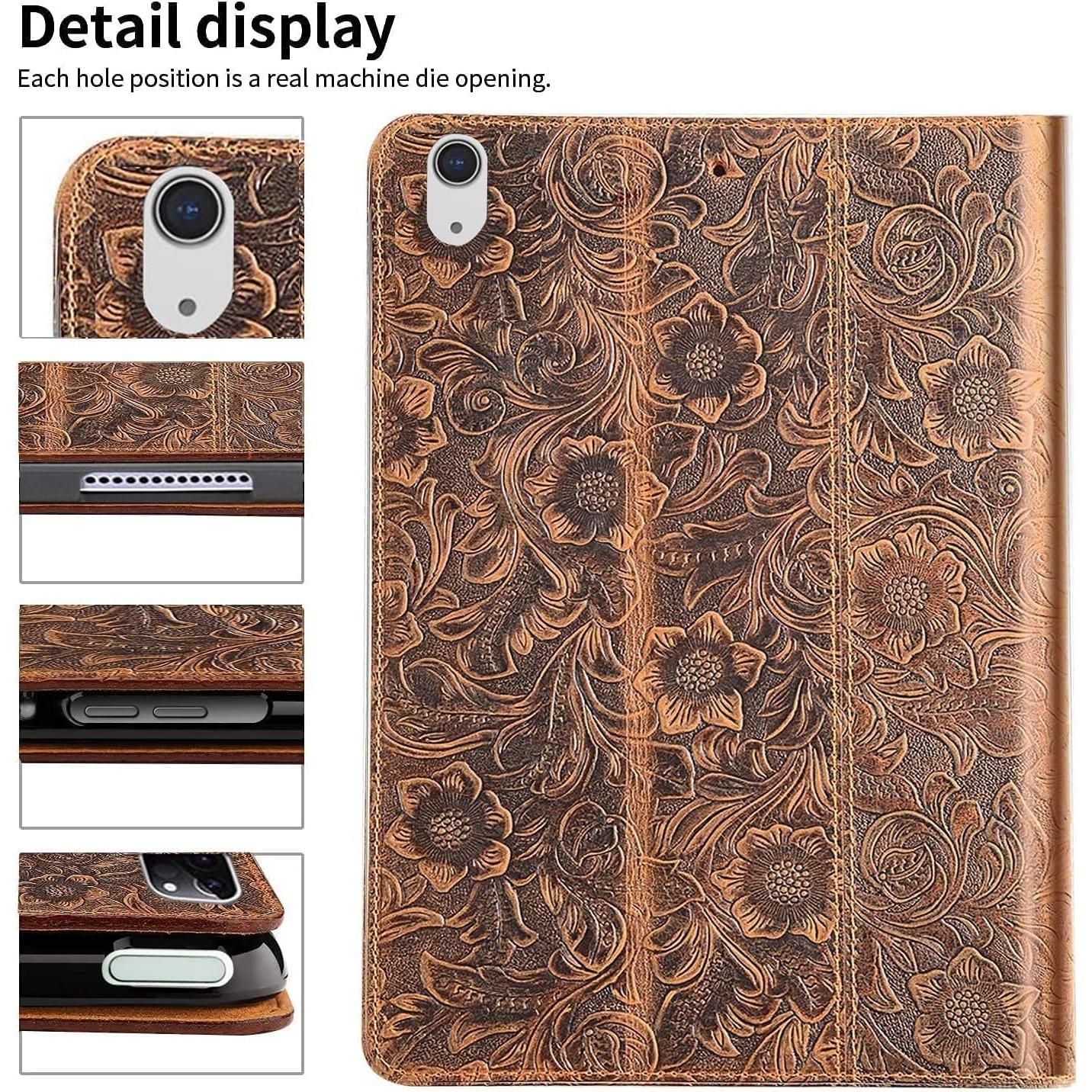 Funda de Cuero Gexmil para iPad 11" y 10.9" - Marrón