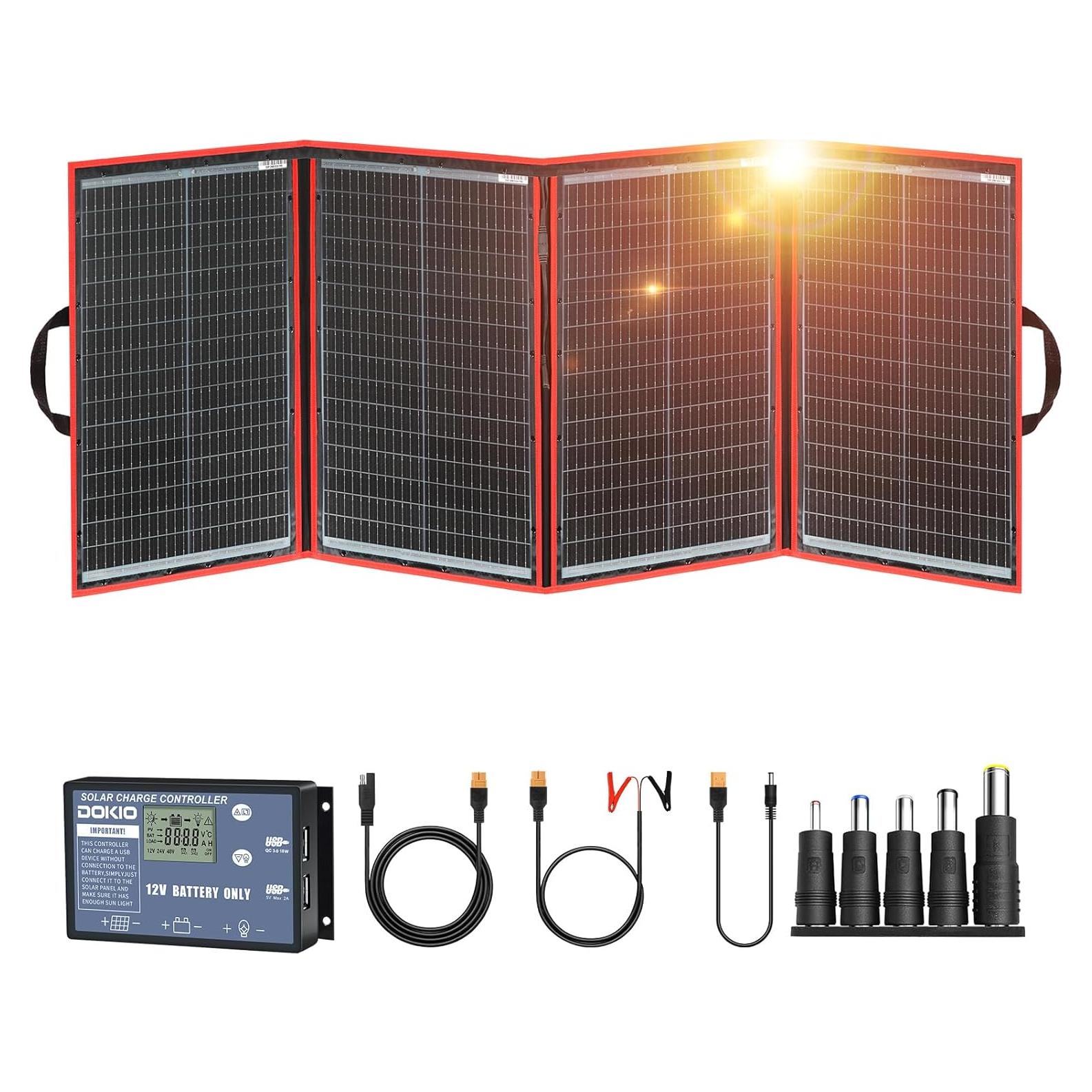 Panel Solar Plegable DOKIO 220W 12V Monocristalino
