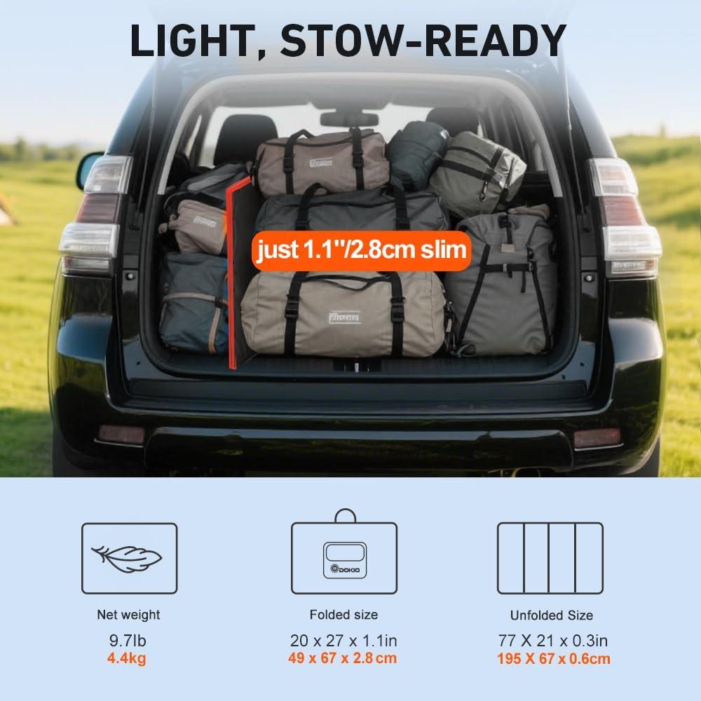 Panel Solar Plegable DOKIO 220W 12V Monocristalino