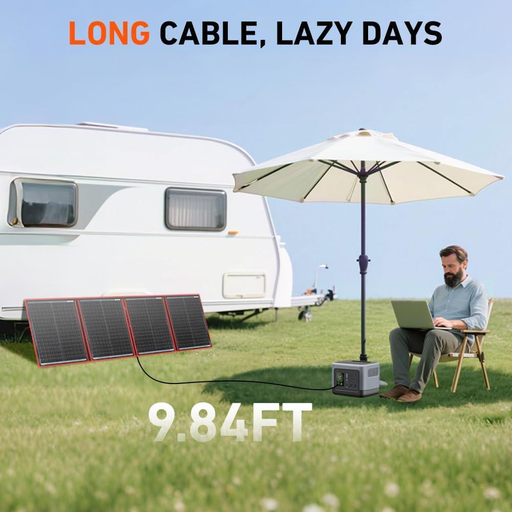 Panel Solar Plegable DOKIO 220W 12V Monocristalino