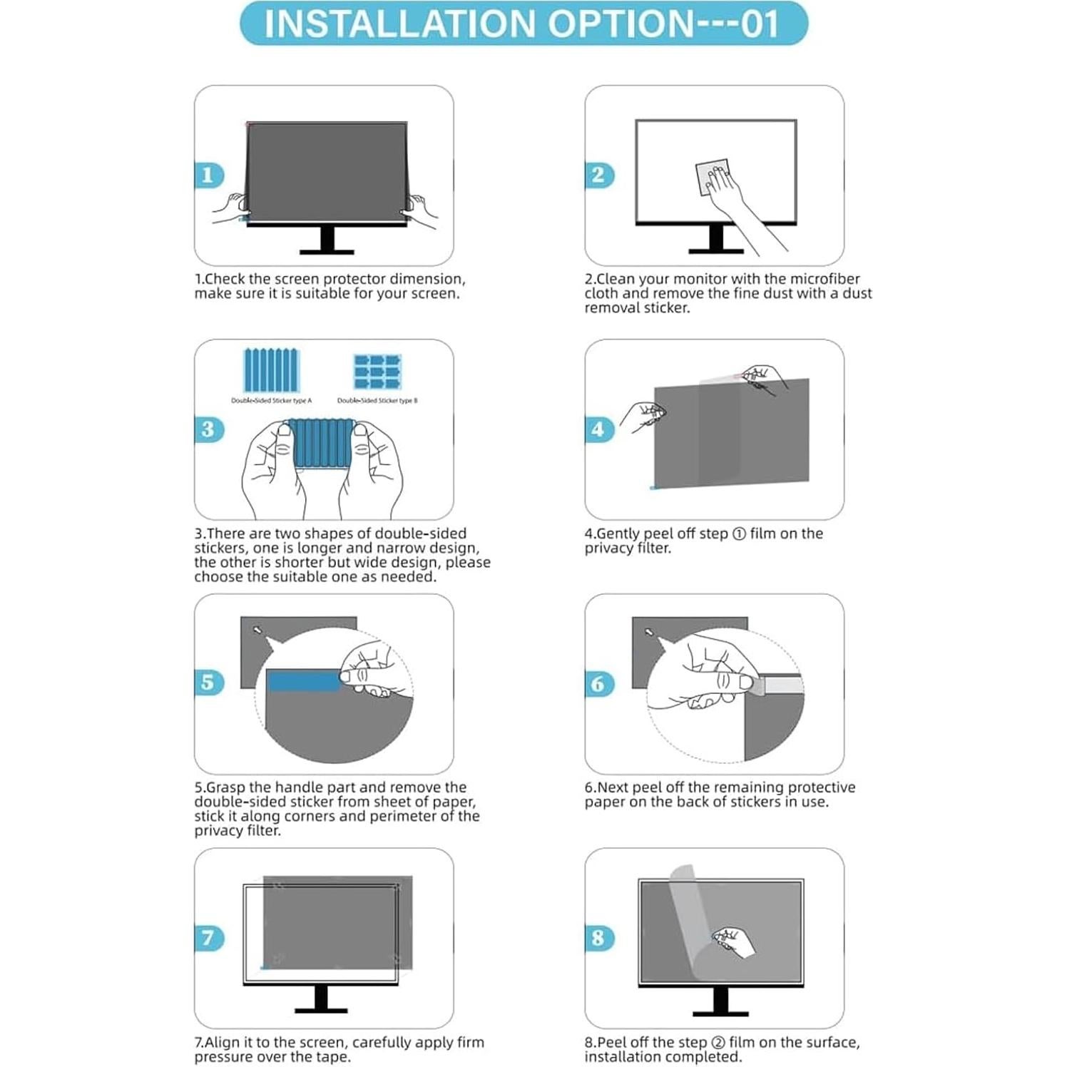 Tiras Adhesivas para Filtro de Pantalla Pomya - 5 Kits Reemplazo