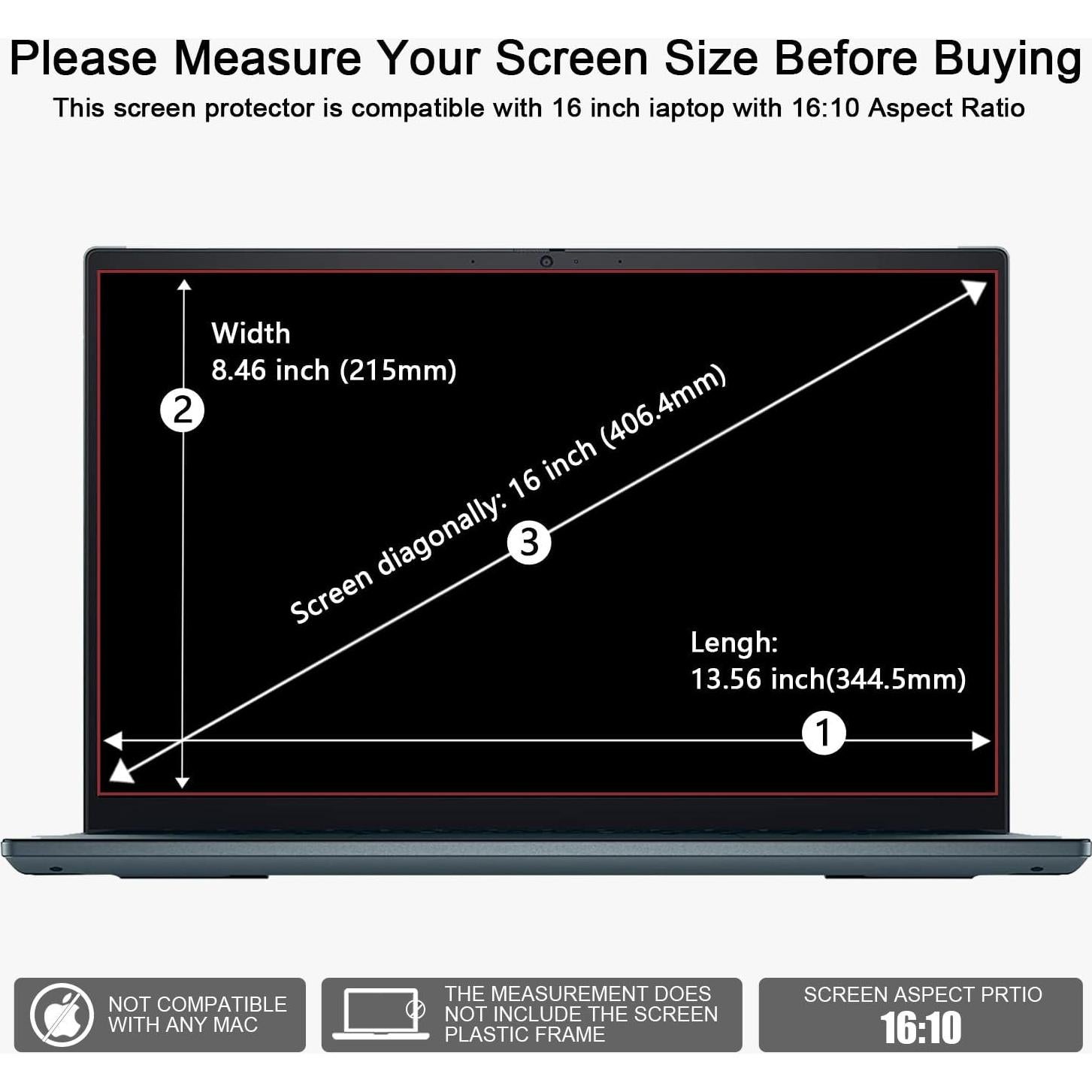 Protector de Pantalla Vidrio Templado 16" YongMai para Laptop