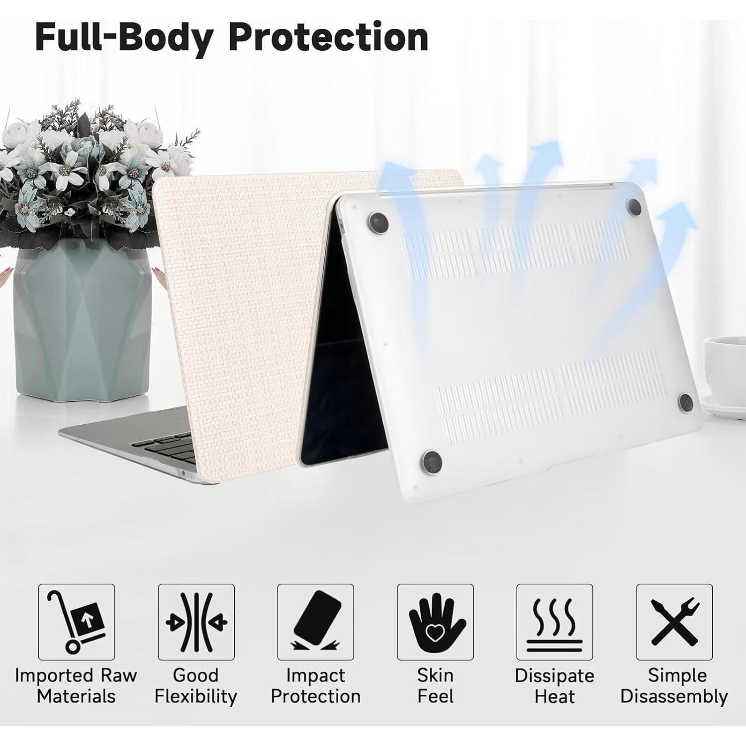 Funda Dura iNOTOGG para MacBook Pro 13" 2016-2022 Blanco