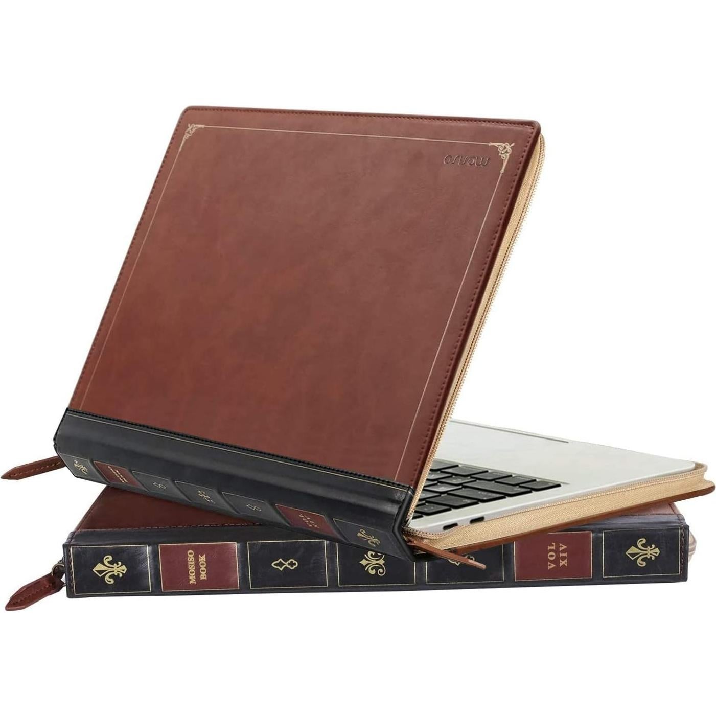 Funda para Laptop MOSISO Cuero PU Marrón 13" MacBook Air/Pro