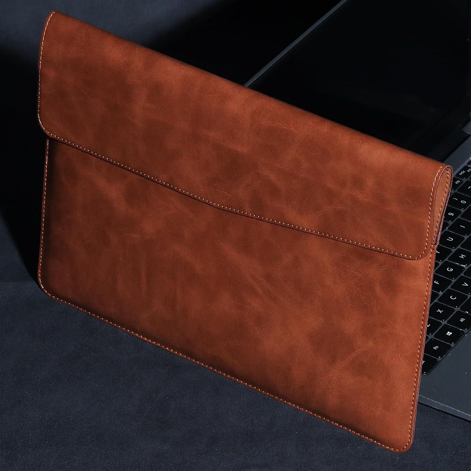 Funda de cuero marrón para laptop 13" MacBook Pro/Air
