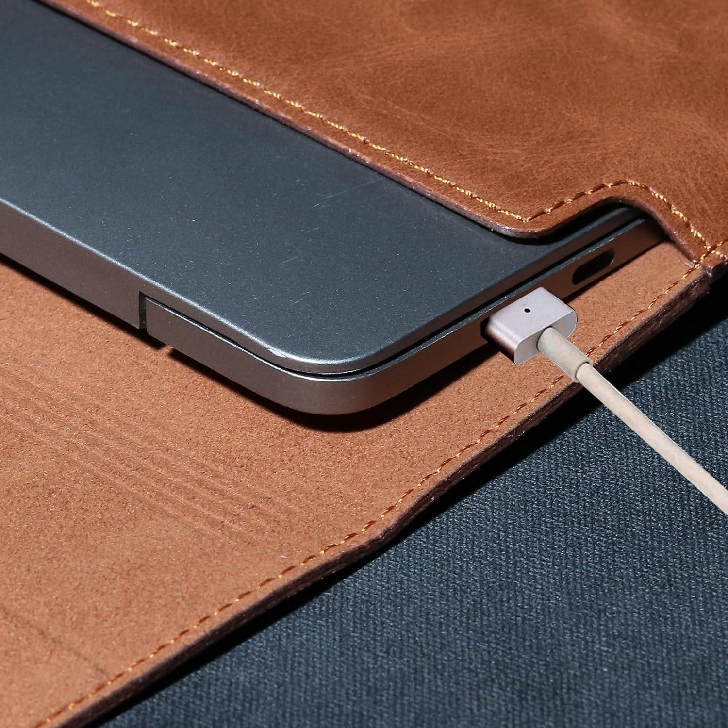 Funda de cuero marrón para laptop 13" MacBook Pro/Air