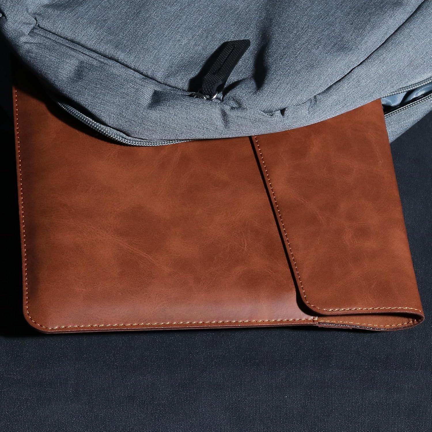 Funda de cuero marrón para laptop 13" MacBook Pro/Air