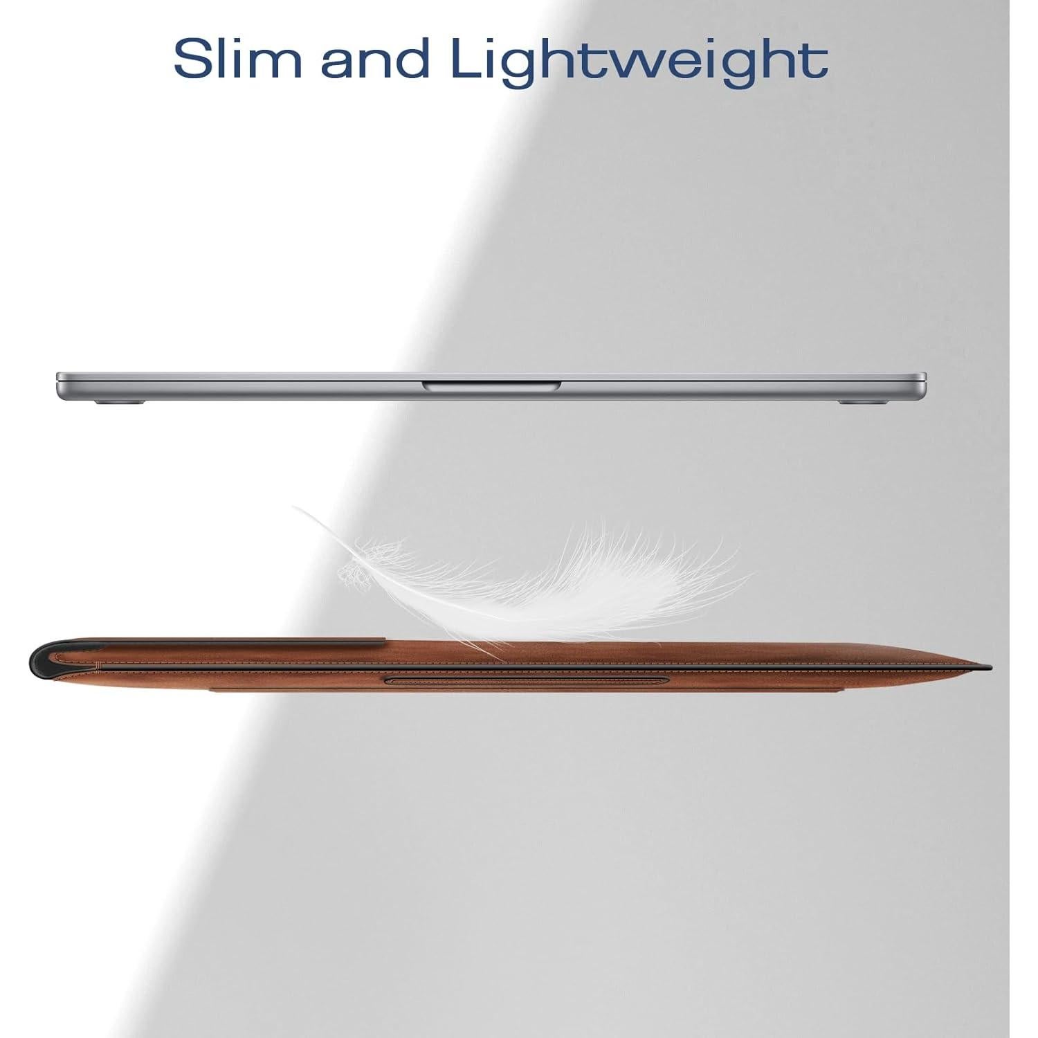 Funda Fintie delgada para MacBook Air/Pro 15-16 Pulgadas - Marrón
