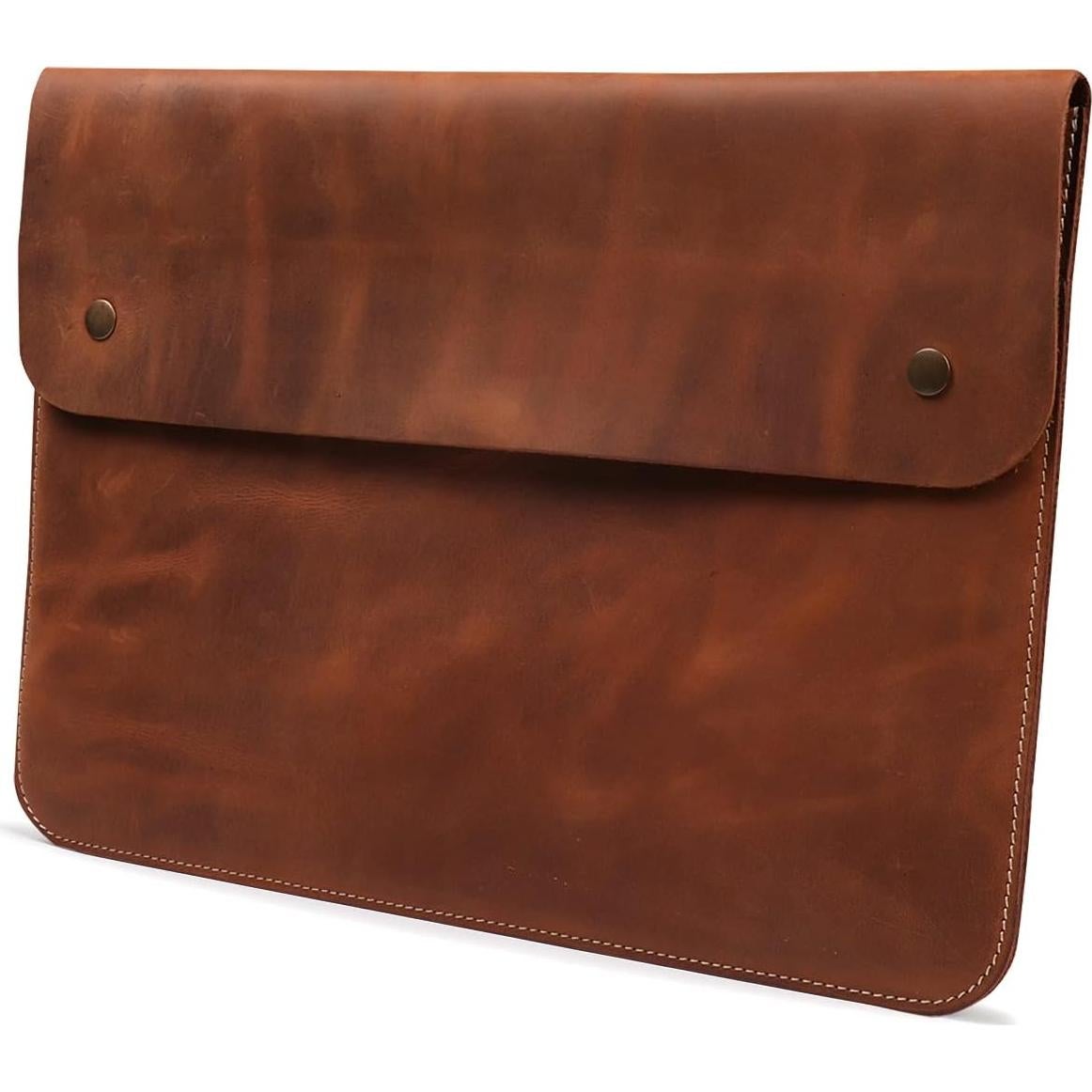 Funda de Cuero Genuino MegaGear para MacBook 16" y 15"