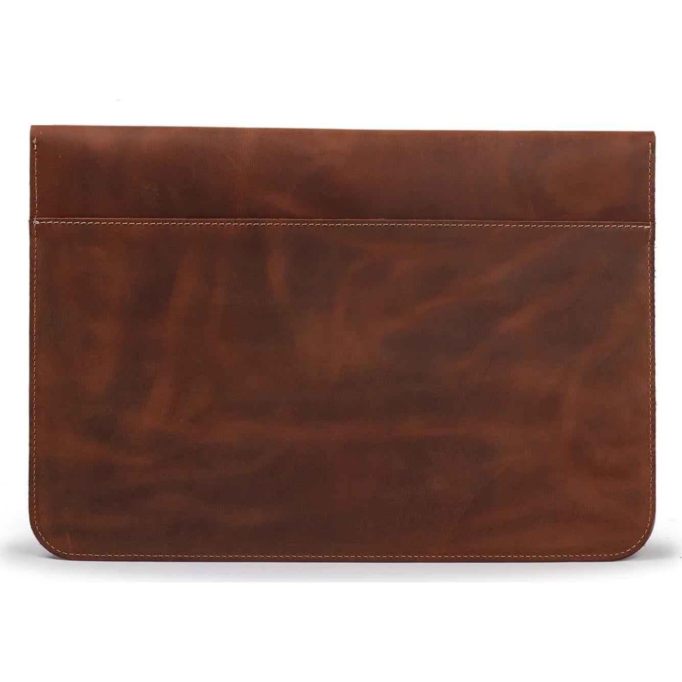 Funda de Cuero Genuino MegaGear para MacBook 16" y 15"