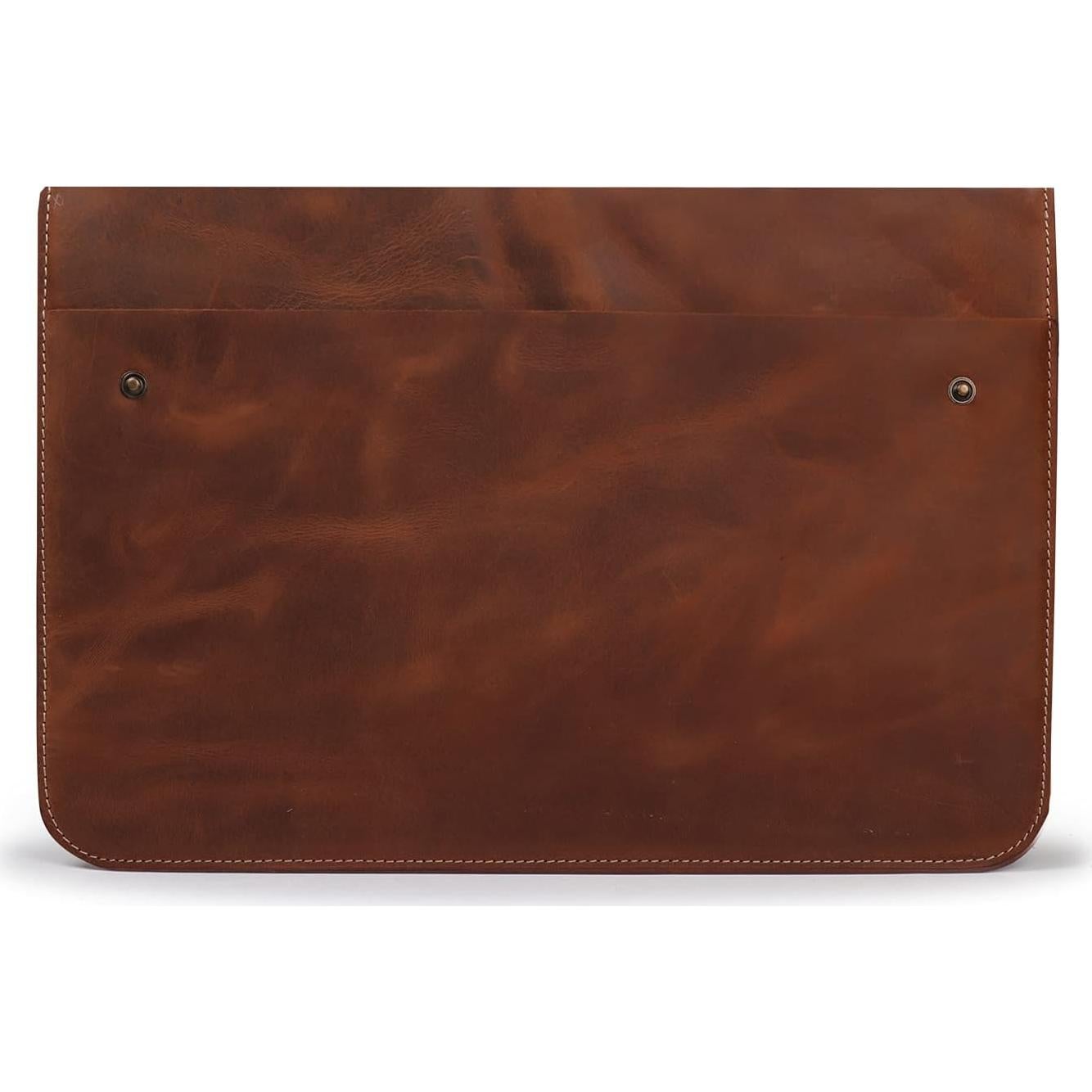 Funda de Cuero Genuino MegaGear para MacBook 16" y 15"