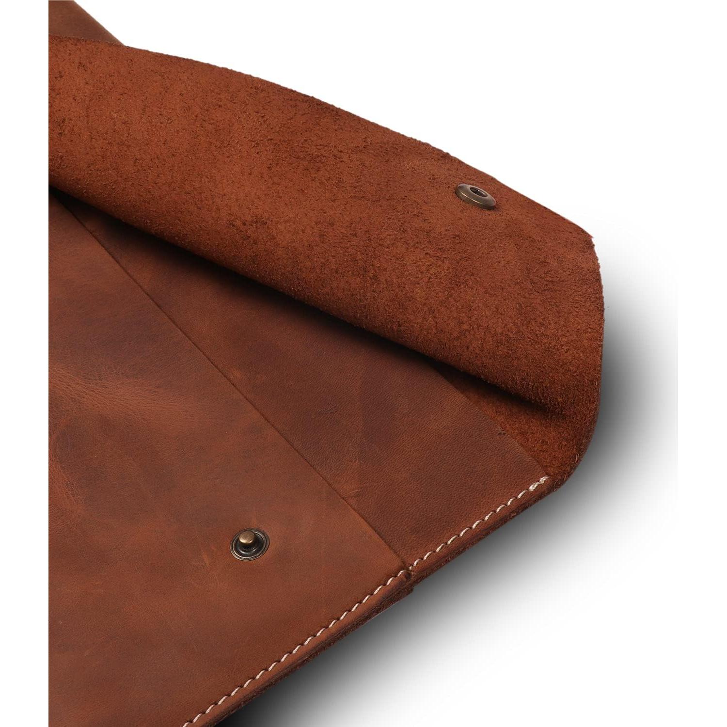 Funda de Cuero Genuino MegaGear para MacBook 16" y 15"