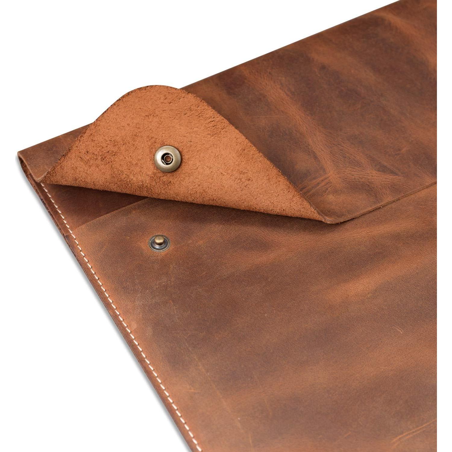 Funda de Cuero Genuino MegaGear para MacBook 16" y 15"