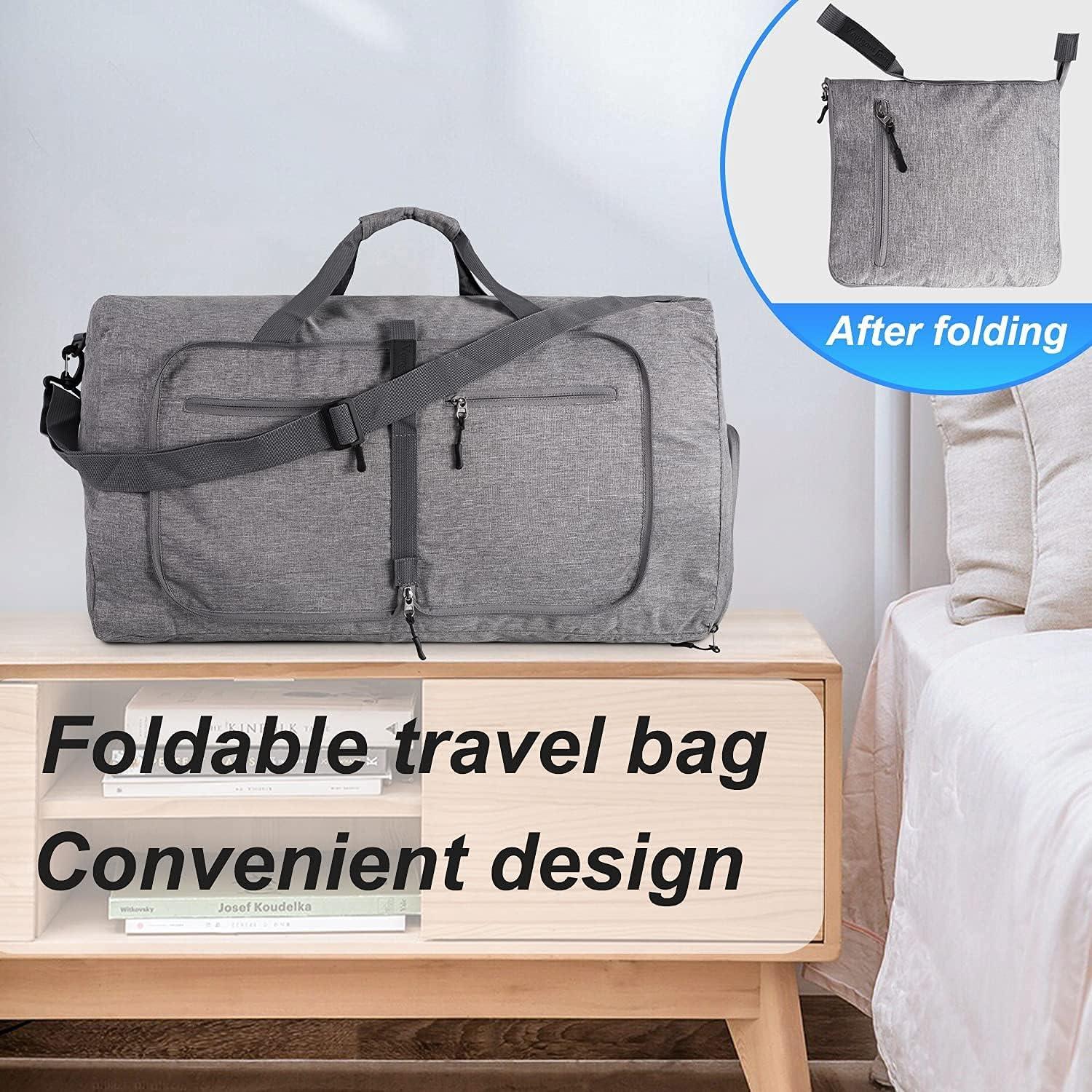 Bolsa de viaje Vomgomfom 65L Plegable con Compartimento