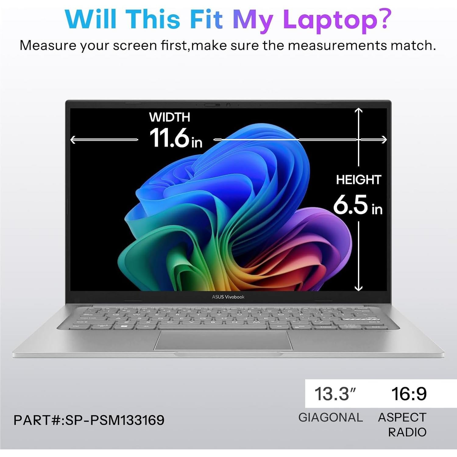 Pantalla de Privacidad Magnética OMOTON 13.3" Filtro Anti-Ojos