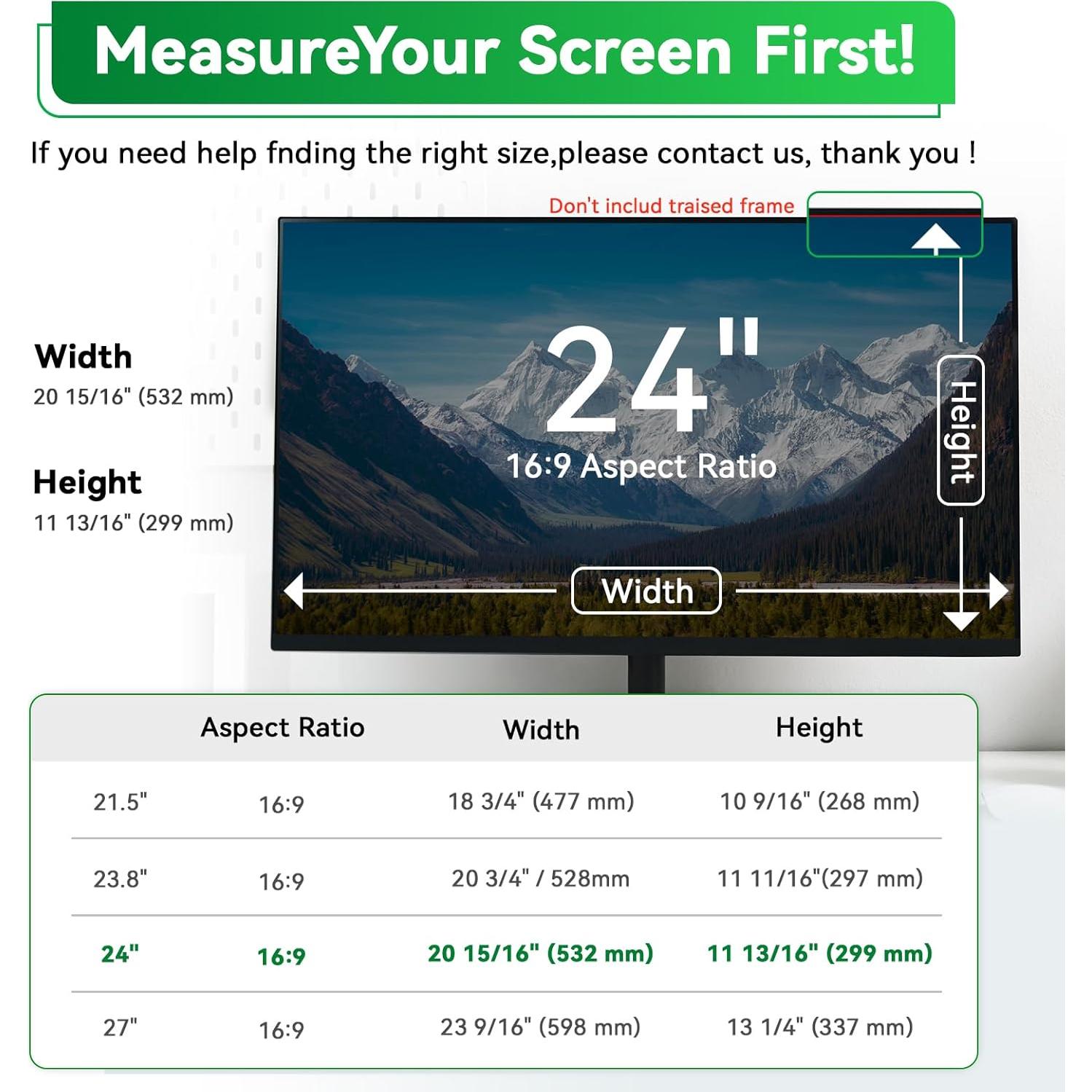 Pantalla Protectora Magnética 24" MaoYeye Antirreflejo Luz Azul