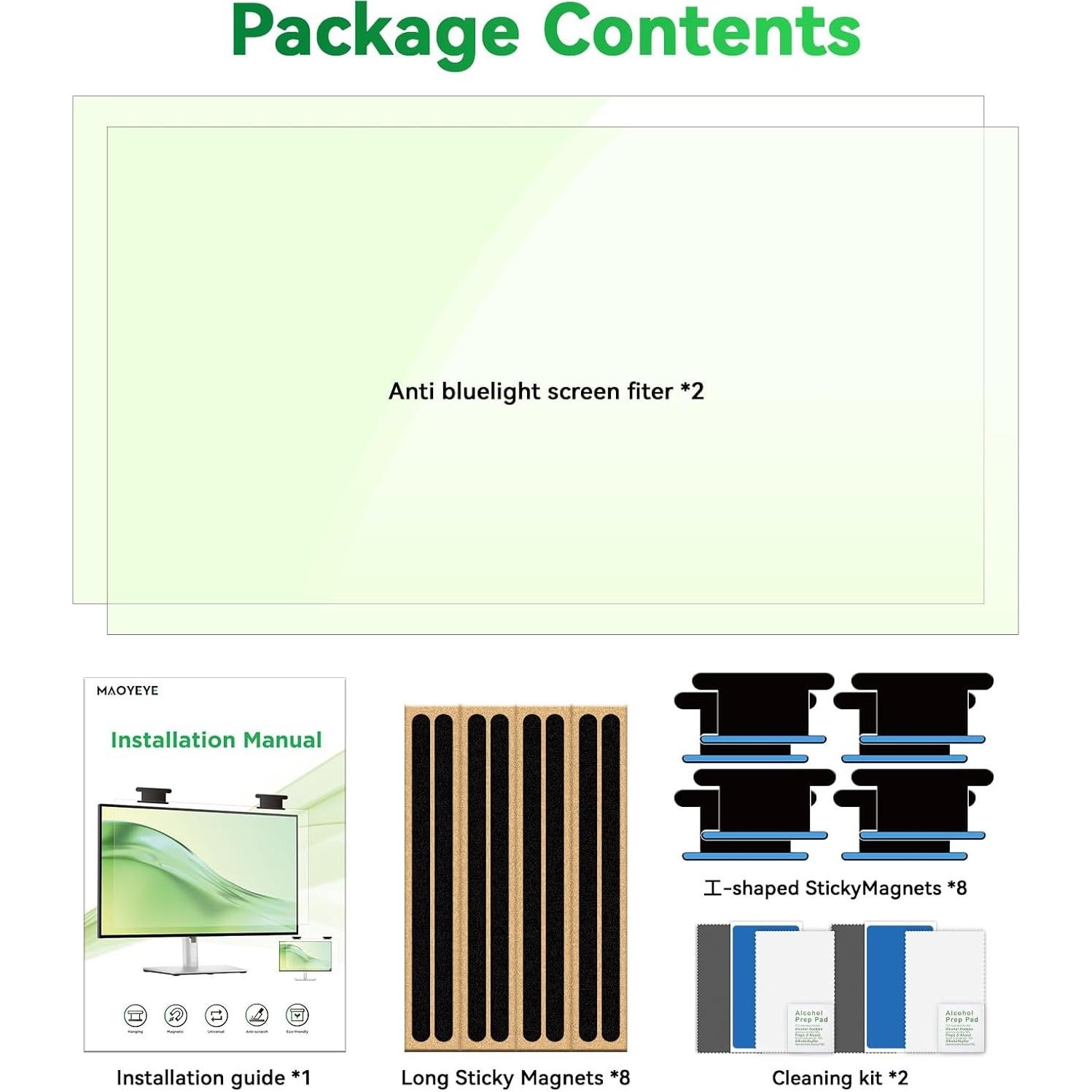 Pantalla Protectora Magnética 24" MaoYeye Antirreflejo Luz Azul