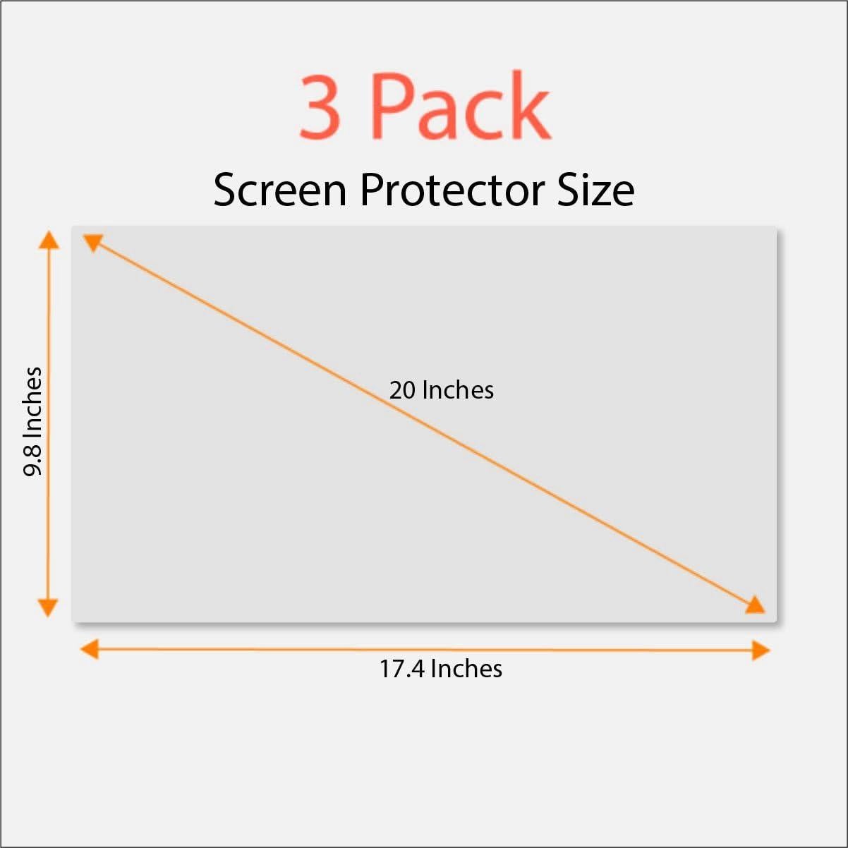 Protector de Pantalla Anti Luz Azul EZ-Pro 20" (Paquete de 3)