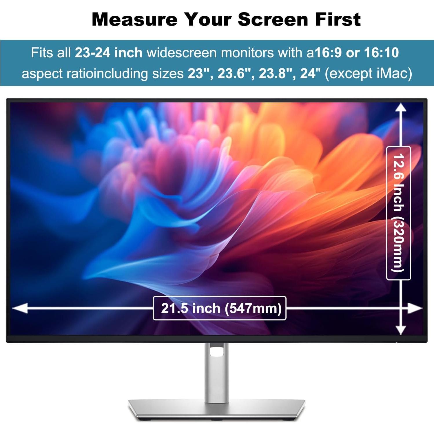 Protector de Pantalla Anti-Luz Azul Pozlle 23-24" para Monitores