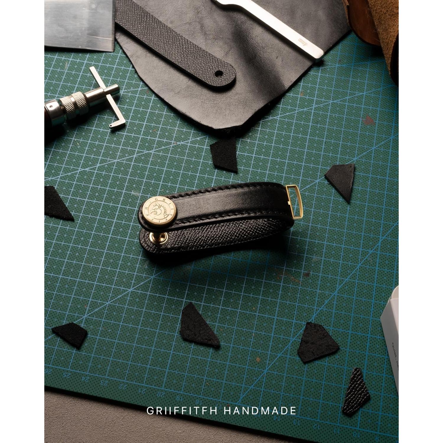 Organizador de Llaves de Cuero GRIIFFITFH Minimalista Negro