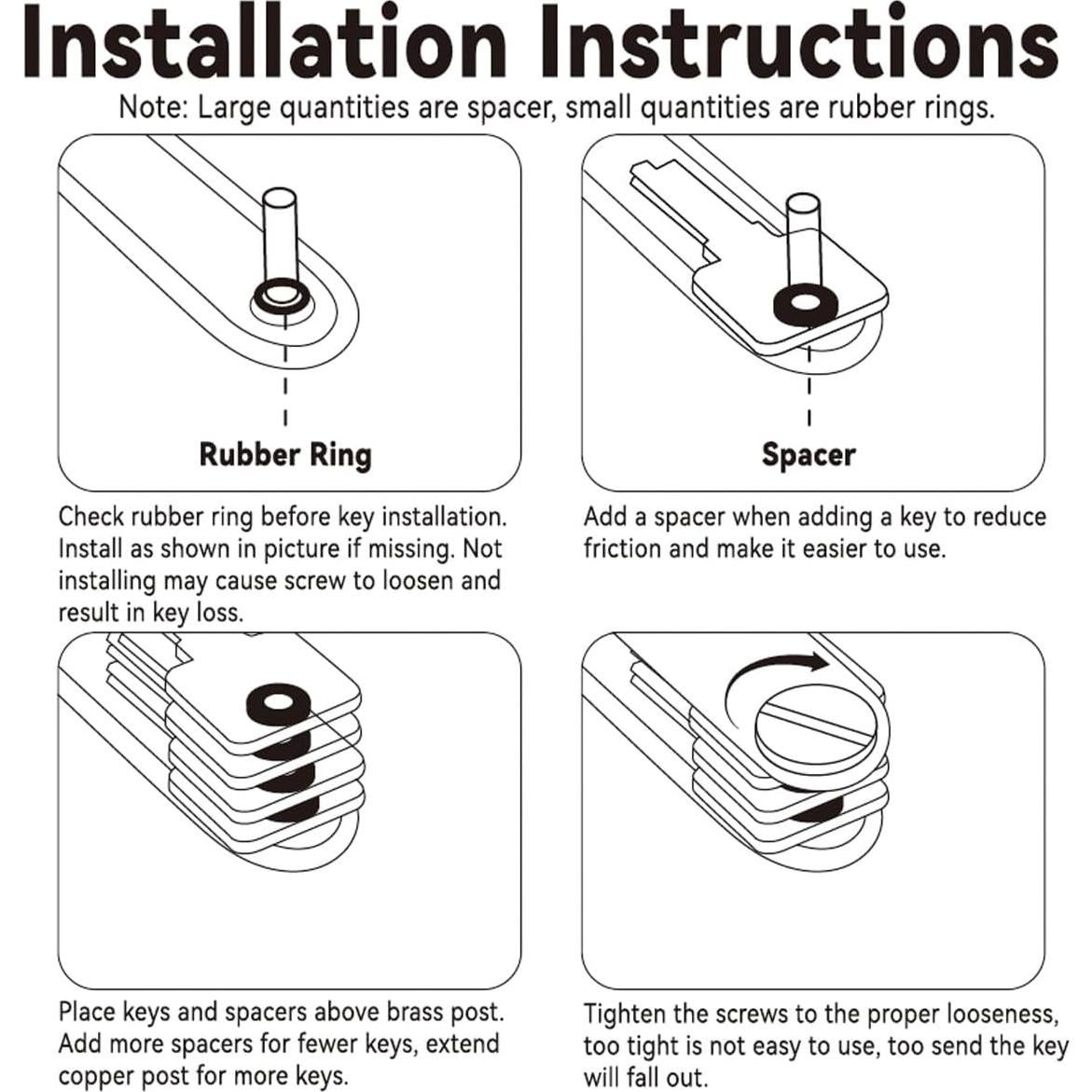 Organizador de Llaves de Cuero GRIIFFITFH Minimalista Negro