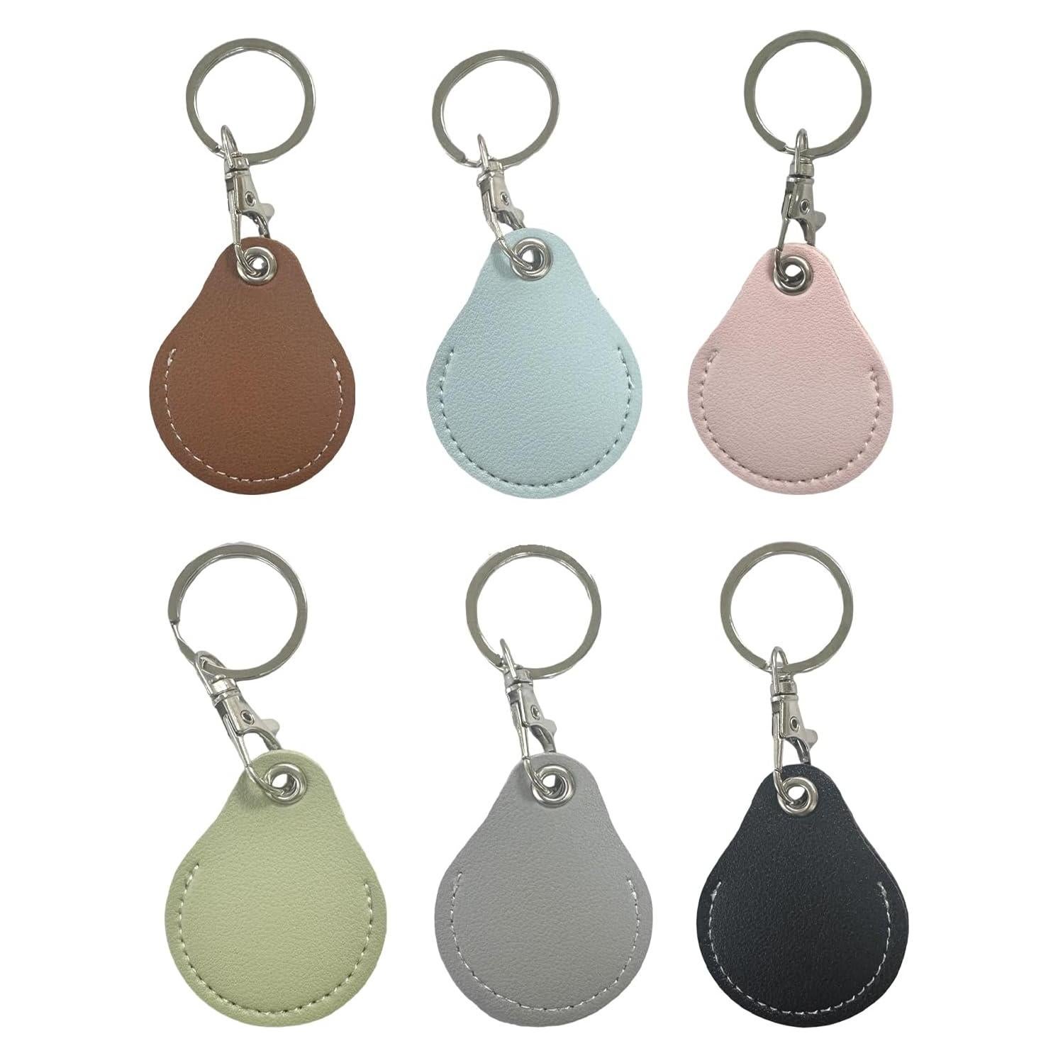 Soporte de Llave de Cuero PU 6 Pcs - Funda para Oficina y Acceso