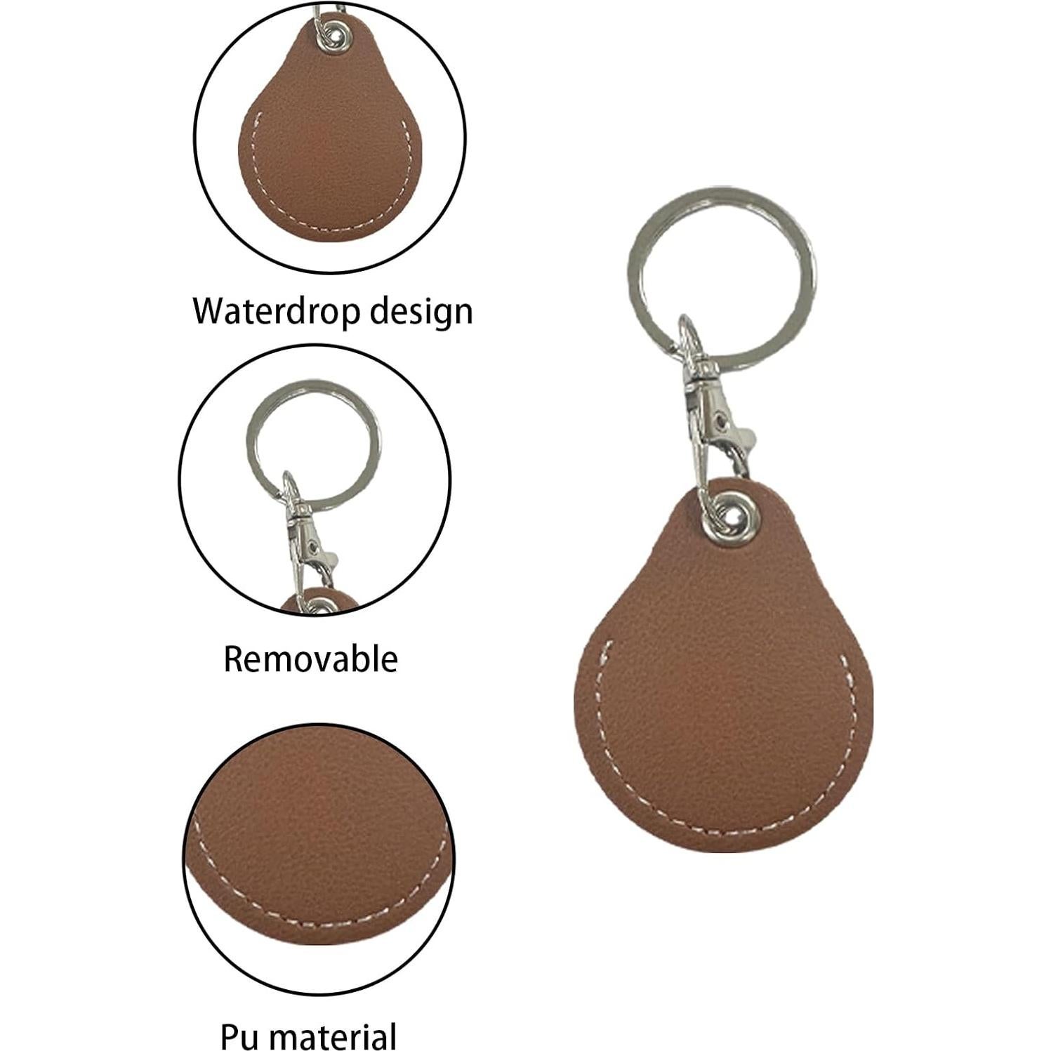 Soporte de Llave de Cuero PU 6 Pcs - Funda para Oficina y Acceso