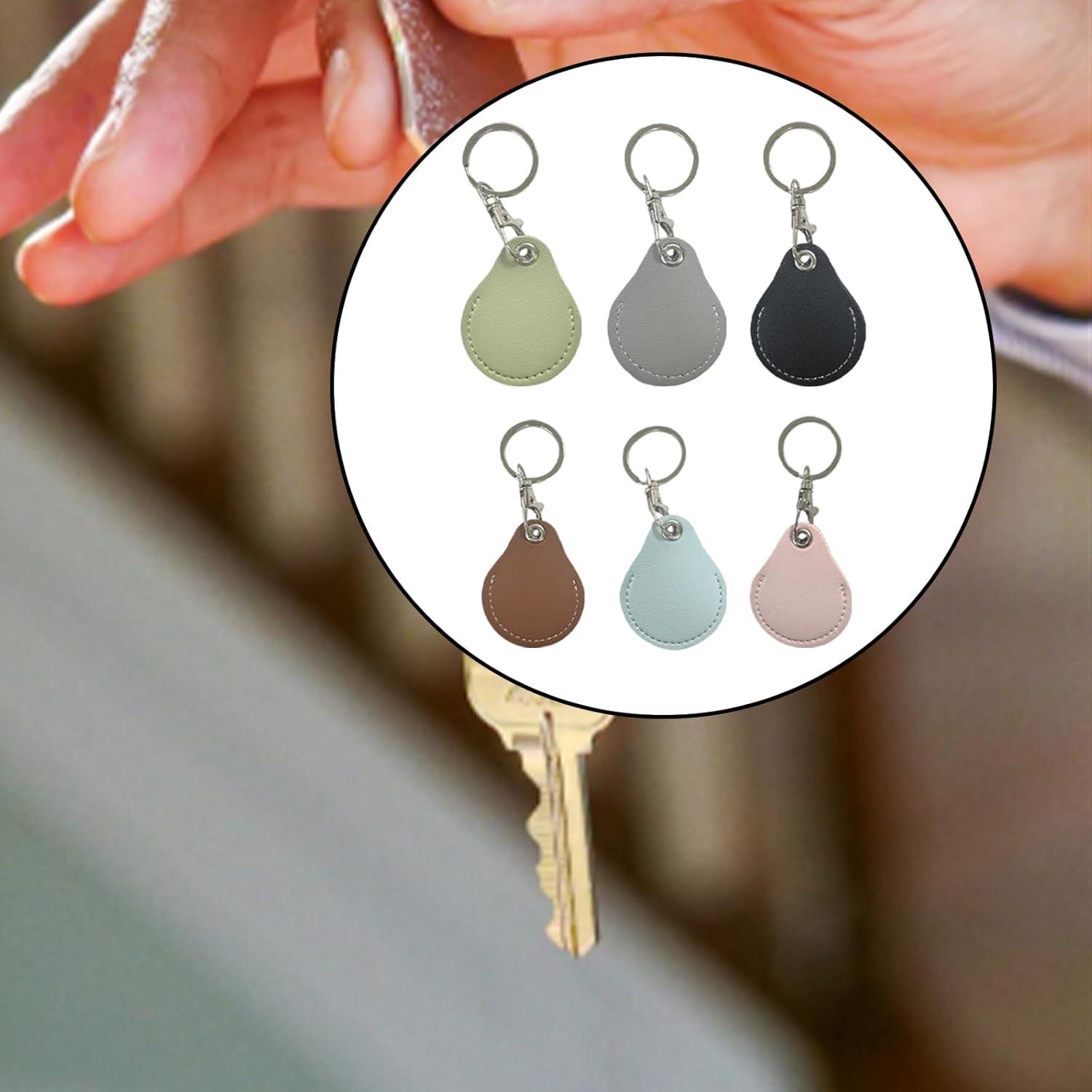 Soporte de Llave de Cuero PU 6 Pcs - Funda para Oficina y Acceso