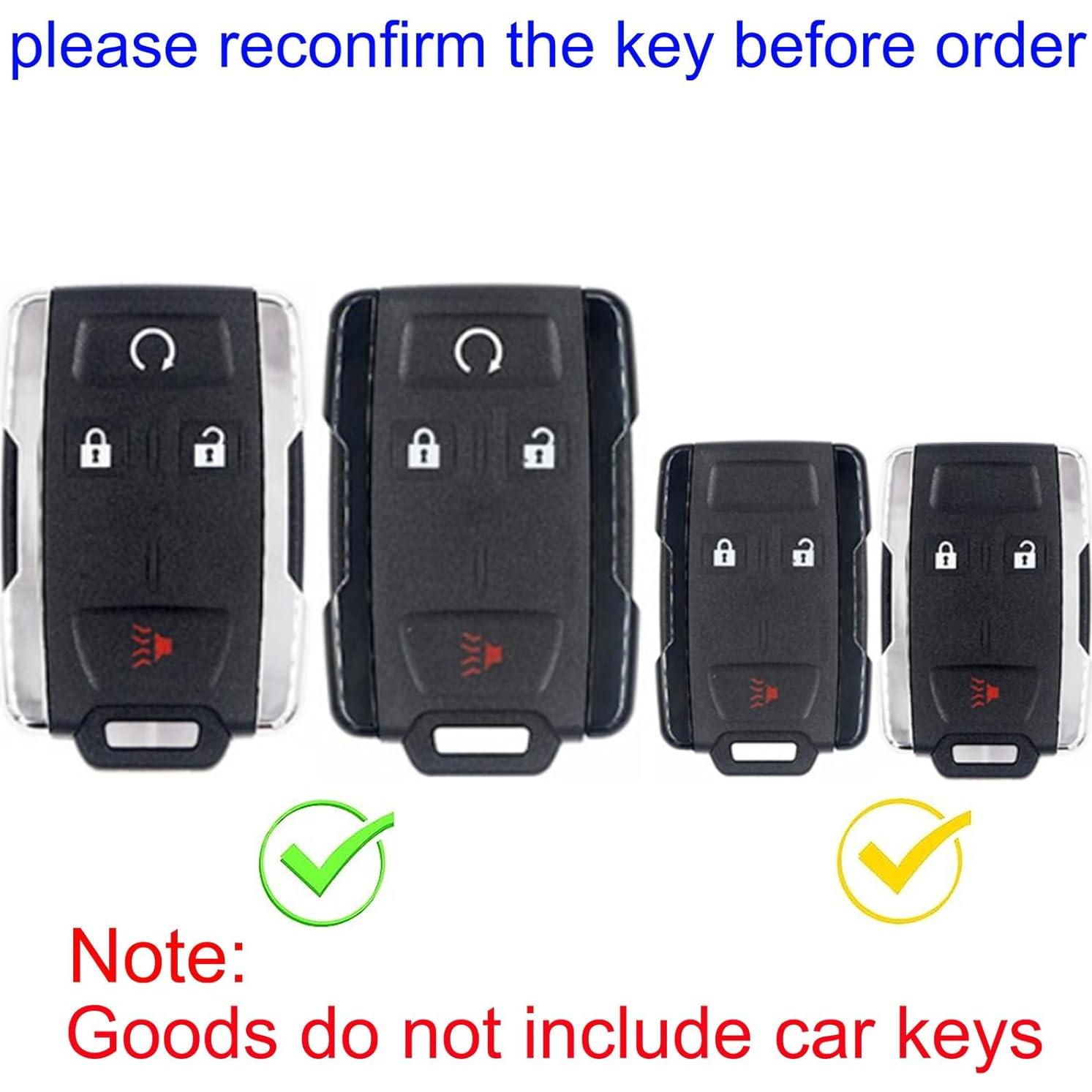 Cubierta de Llave Fob APEKUU para Chevrolet Silverado 3-5 Botones